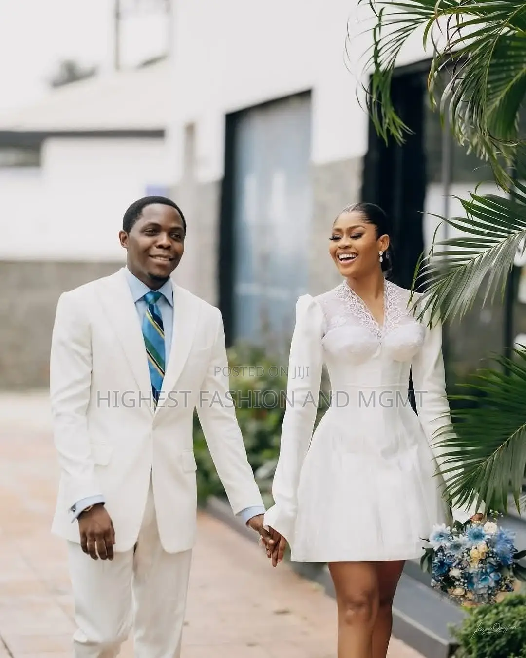 Chic White Lace Corset Registry Mini Dress + Ivory Suit