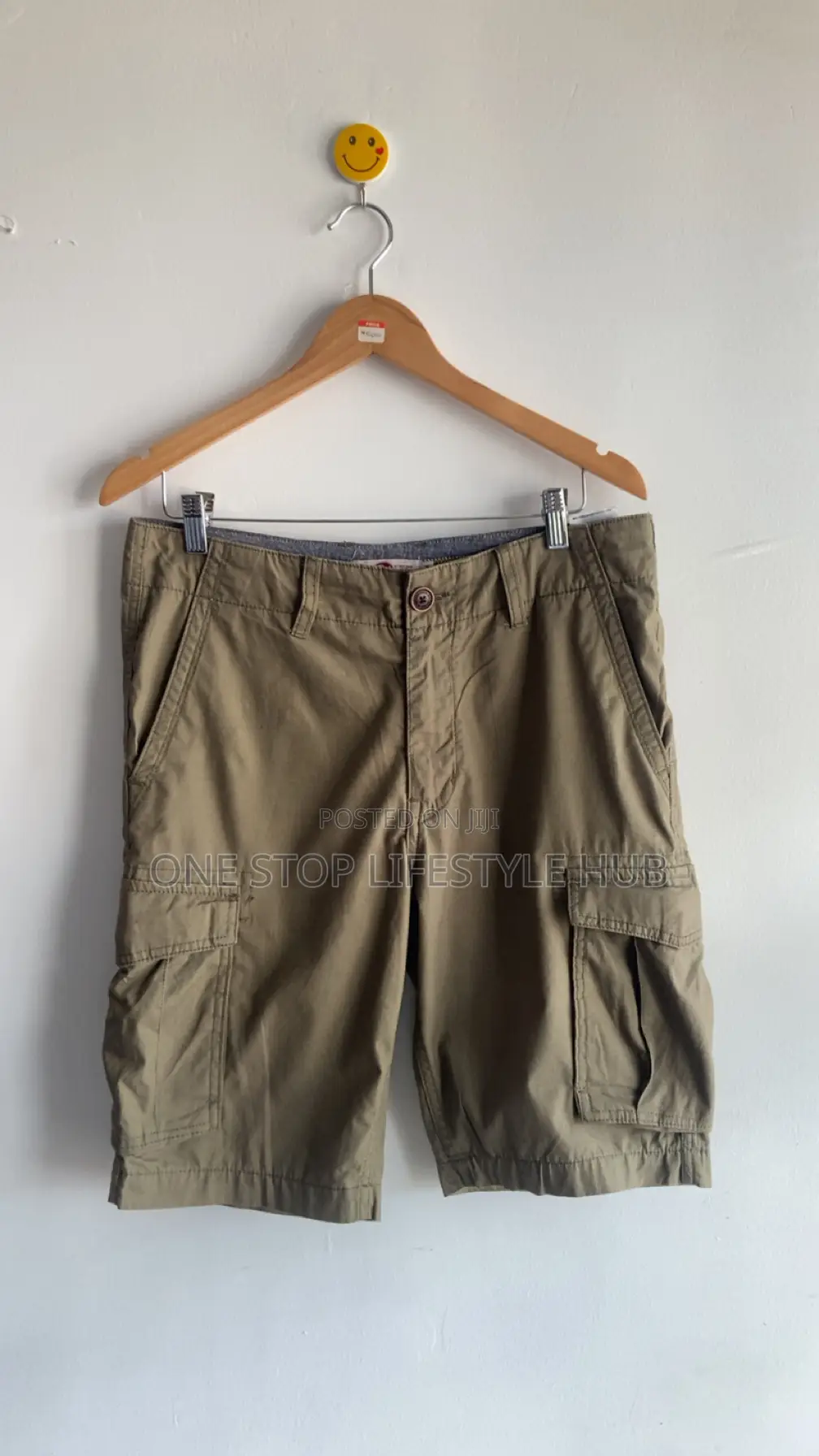 Quality Men's Cotton Cargo Combat Shorts - Olive Green