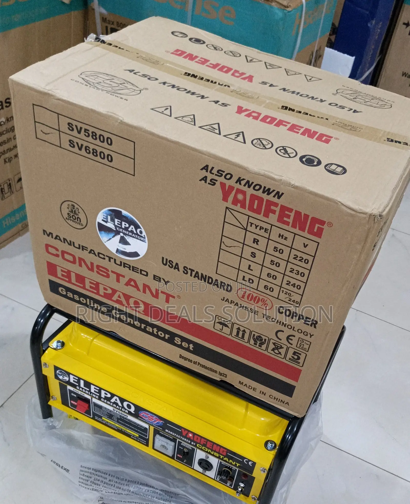 Elepaq Sv6800 Multi-Purpose Outdoor Generator Set