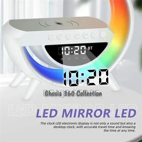 G Shape Wireless Rechargeable Bluetooth Speaker With Rgb Light