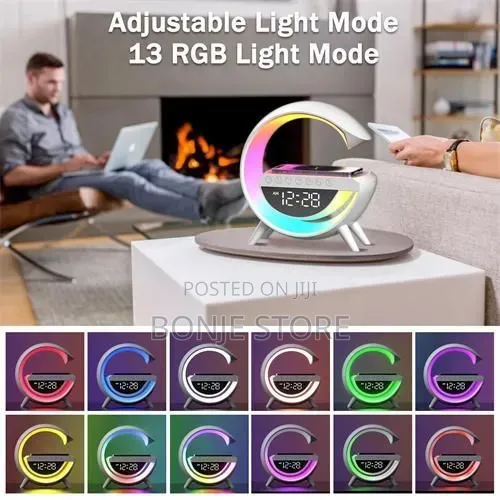 G Shape Wireless Rechargeable Bluetooth Speaker With Rgb Light