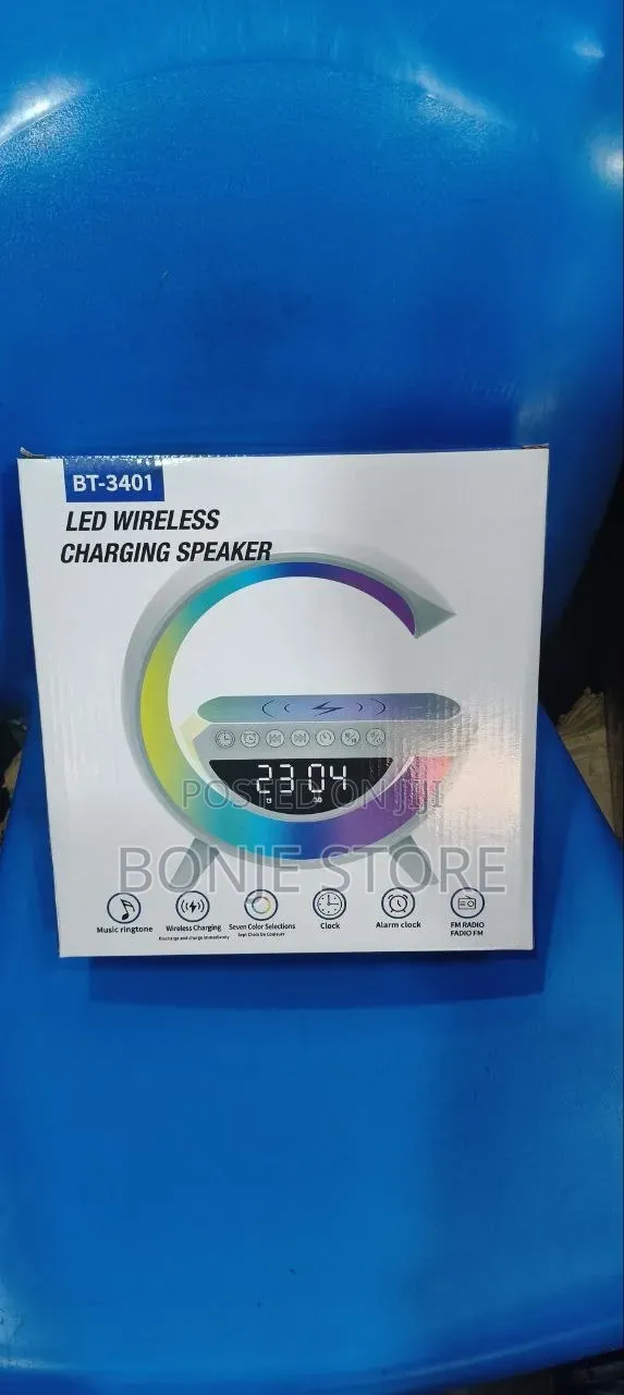 G Shape Wireless Rechargeable Bluetooth Speaker With Rgb Light