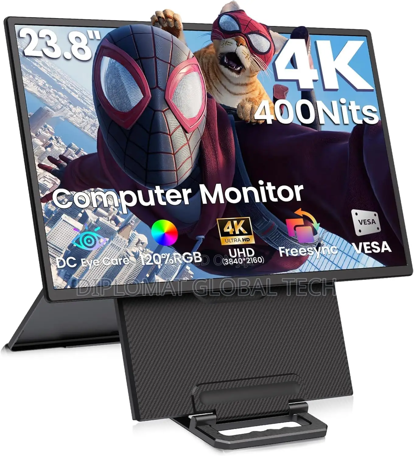 V2com D1 23.8-Inch Uhd Portable Monitor, Ips Ultra-Slim Freesync