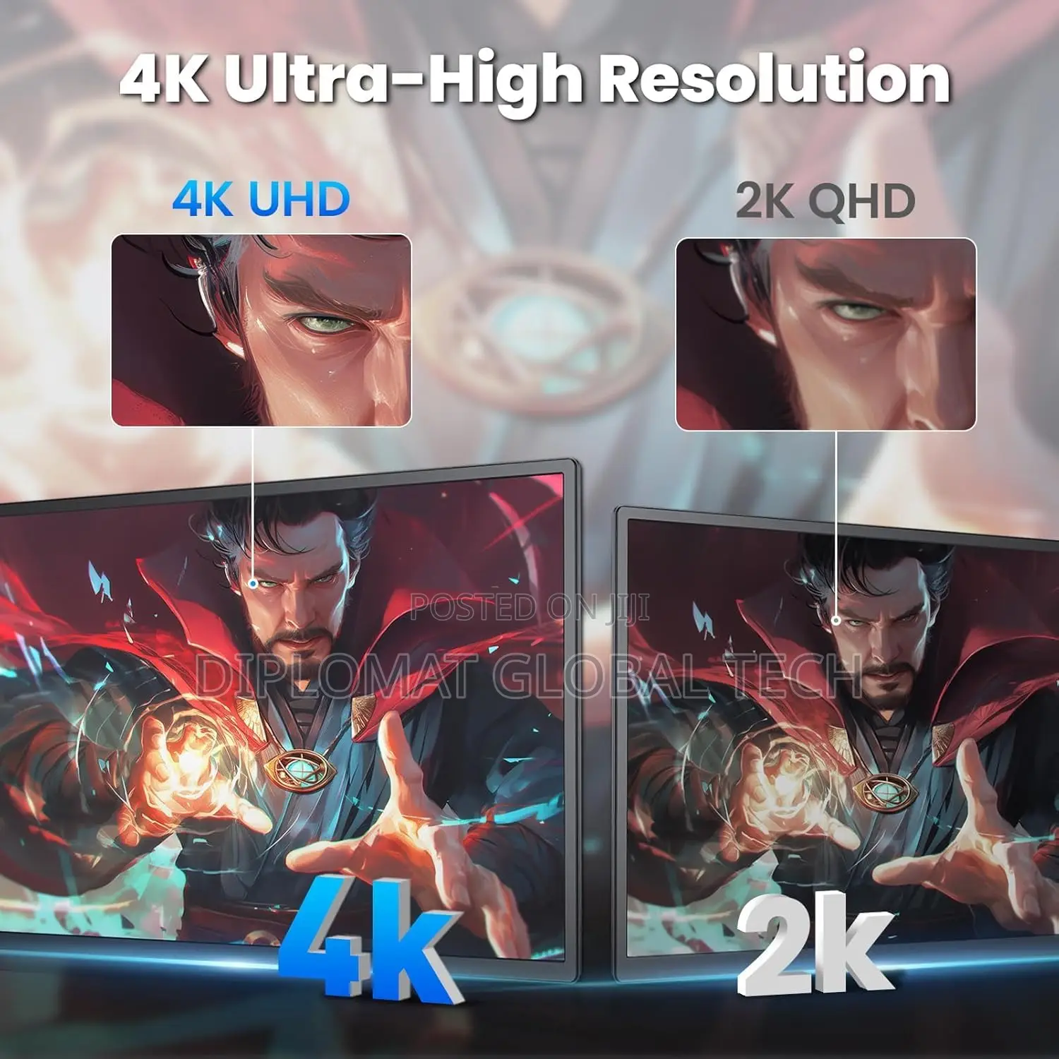 V2com D1 23.8-Inch Uhd Portable Monitor, Ips Ultra-Slim Freesync
