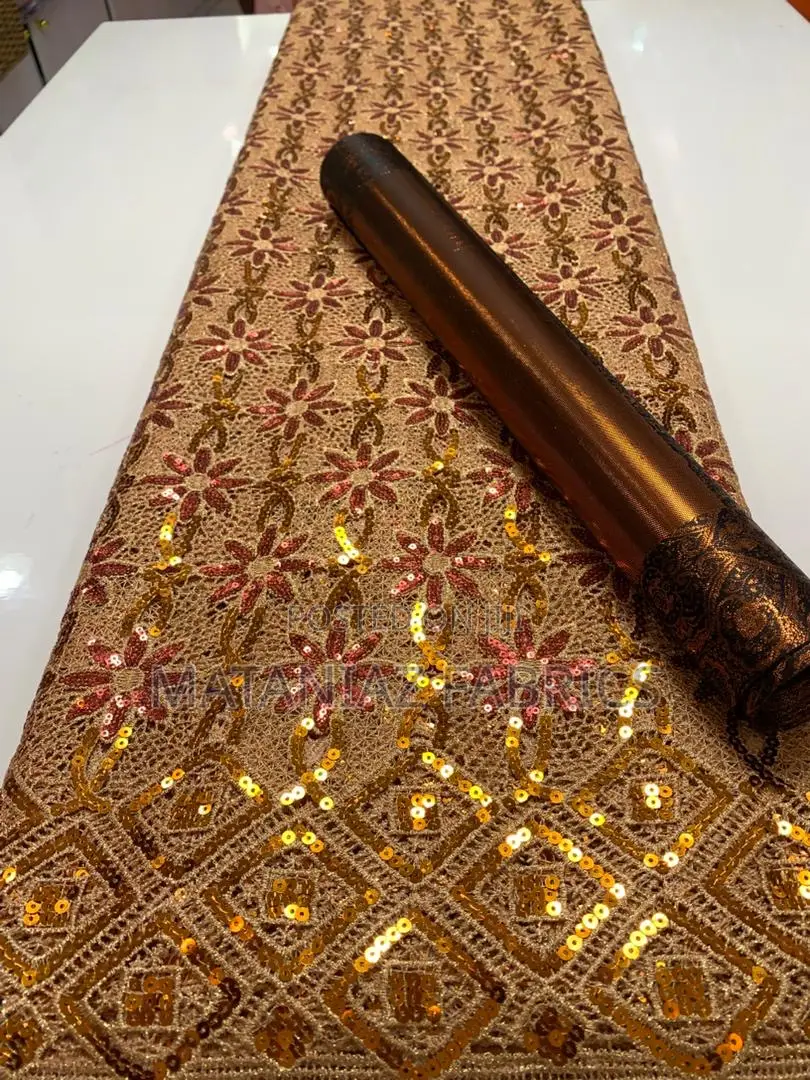 Floral Sequin Lace Fabric –Cord Lace | Available in Different Colors