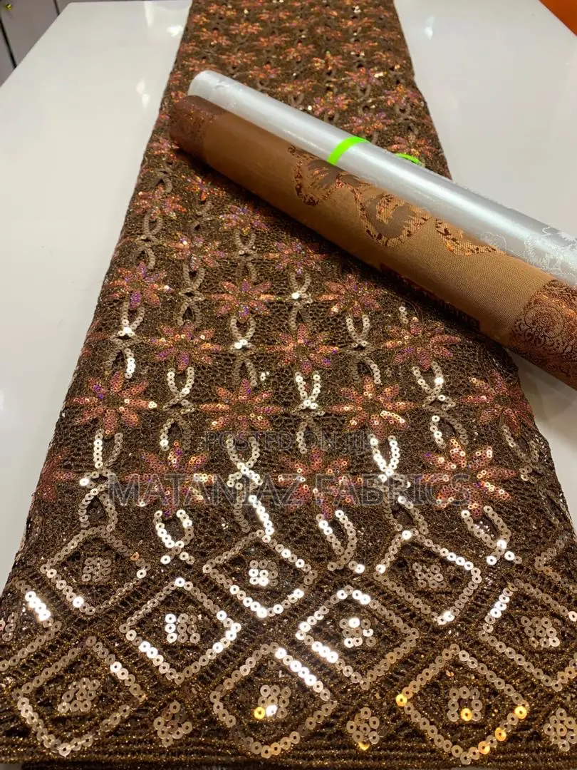 Floral Sequin Lace Fabric –Cord Lace | Available in Different Colors