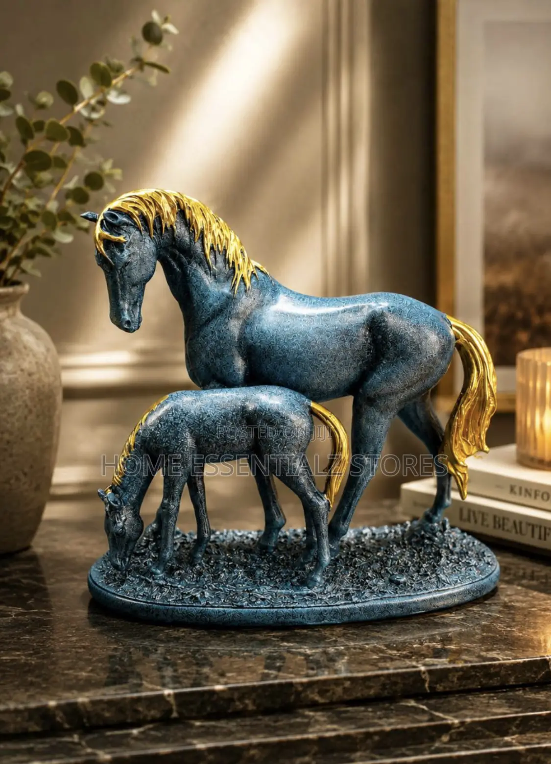 Gift Item Luxury Mare And Foal Horse Statue - Horse Decor Sculpture