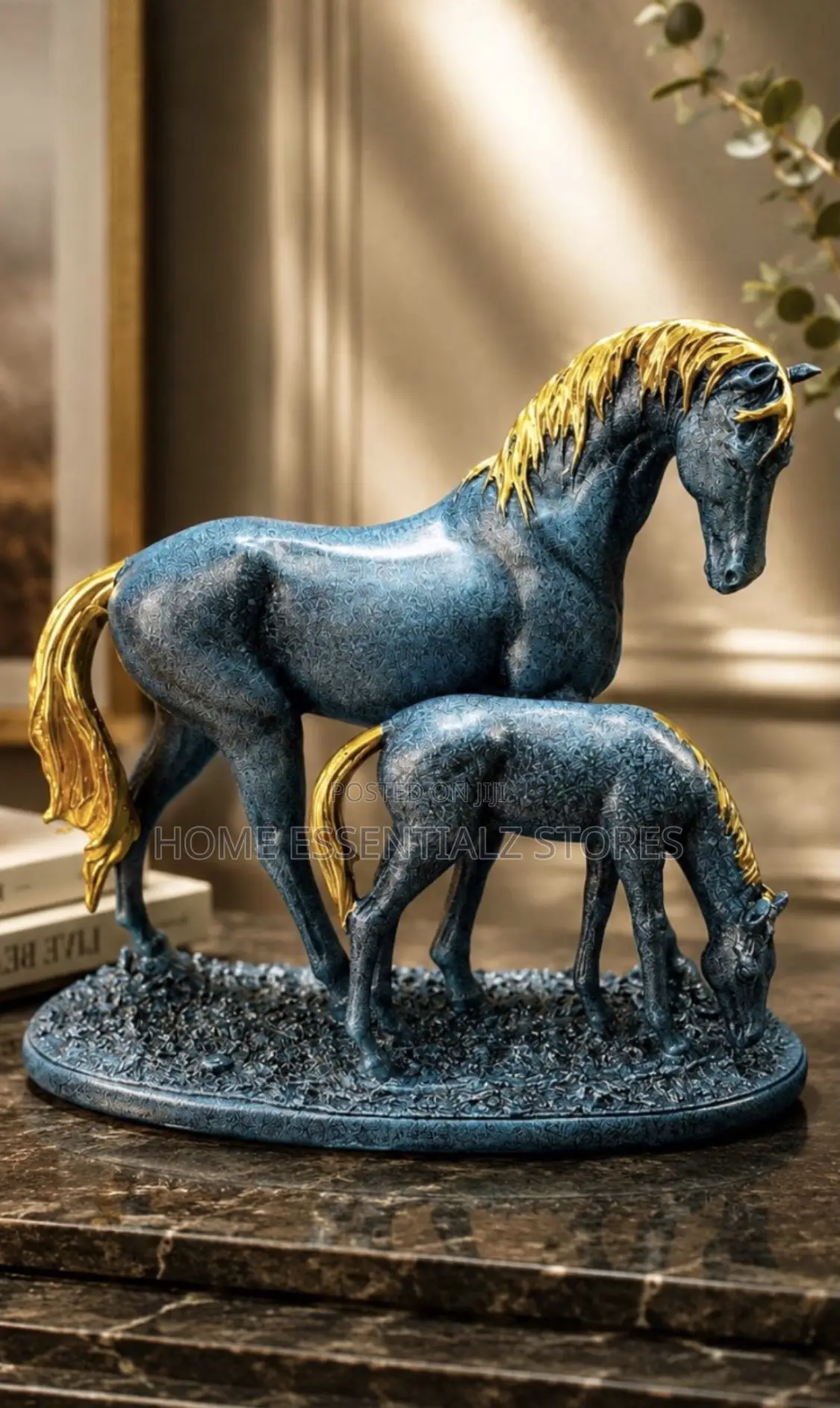 Gift Item Luxury Mare And Foal Horse Statue - Horse Decor Sculpture