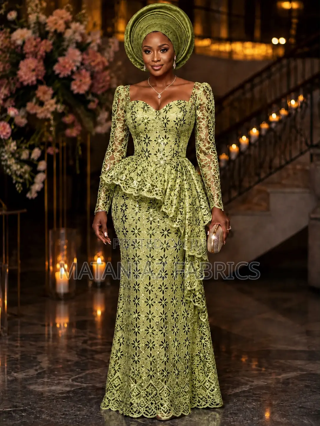 Floral Sequin Lace Fabric –Cord Lace | Available in Different Colors