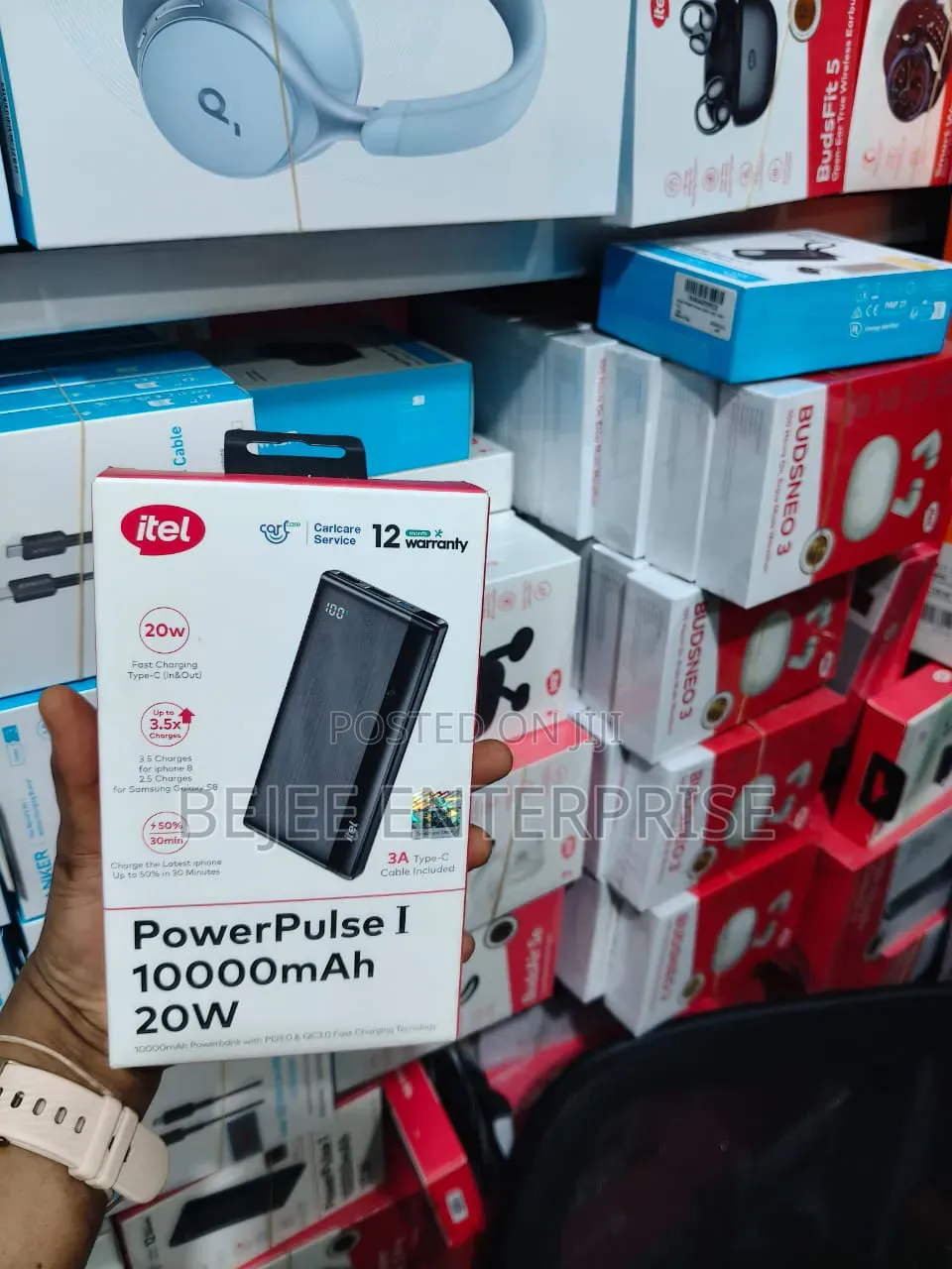Itel Powerpulse 10000mah 20w Fast Charging Power Bank