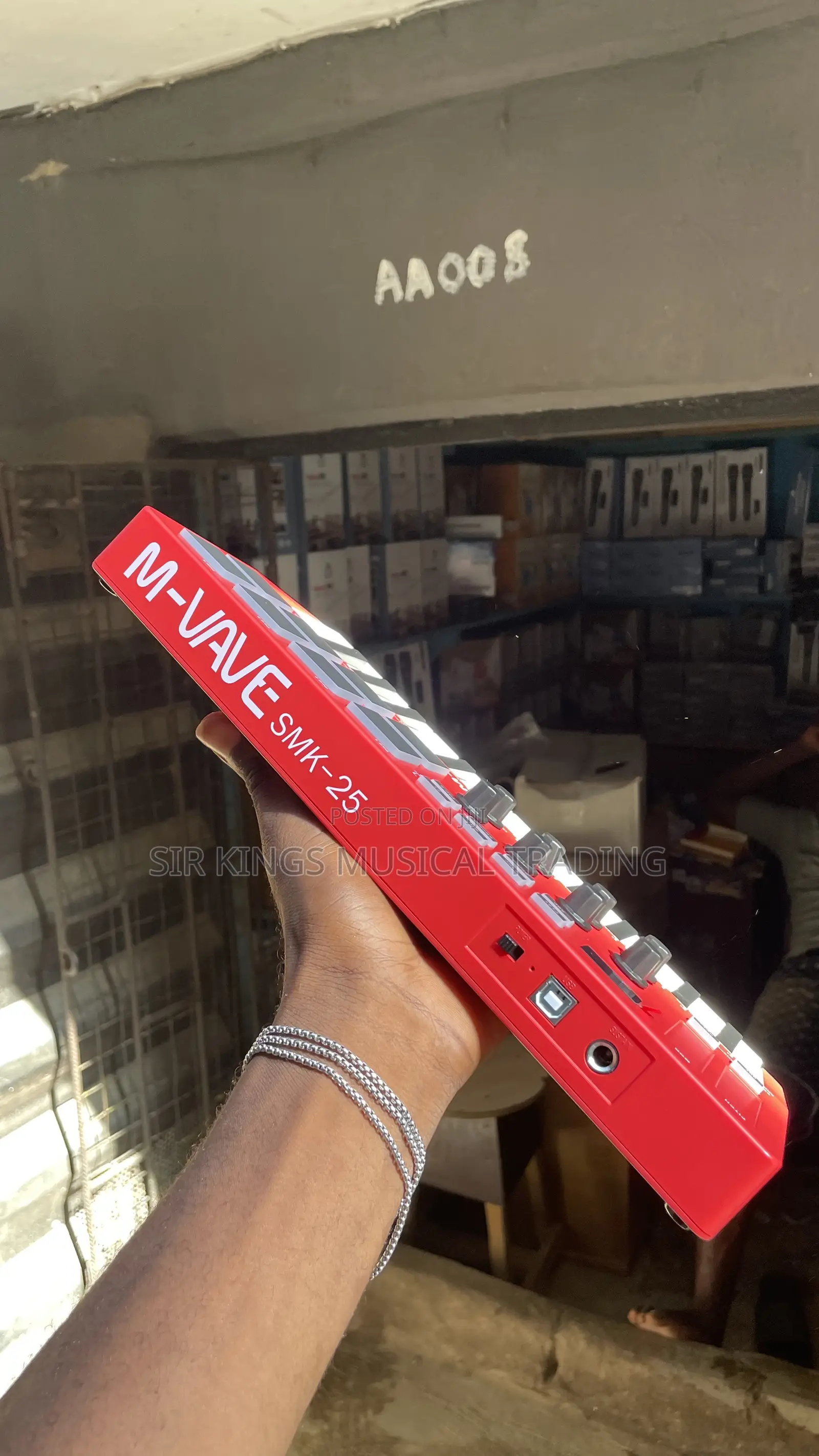 High Quality M-Vave SMK 25 Midi Keyboard Red Color
