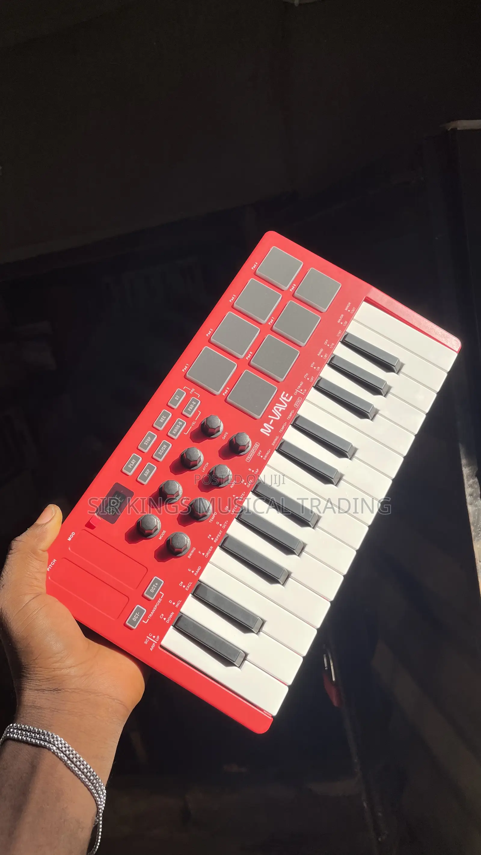 High Quality M-Vave SMK 25 Midi Keyboard Red Color