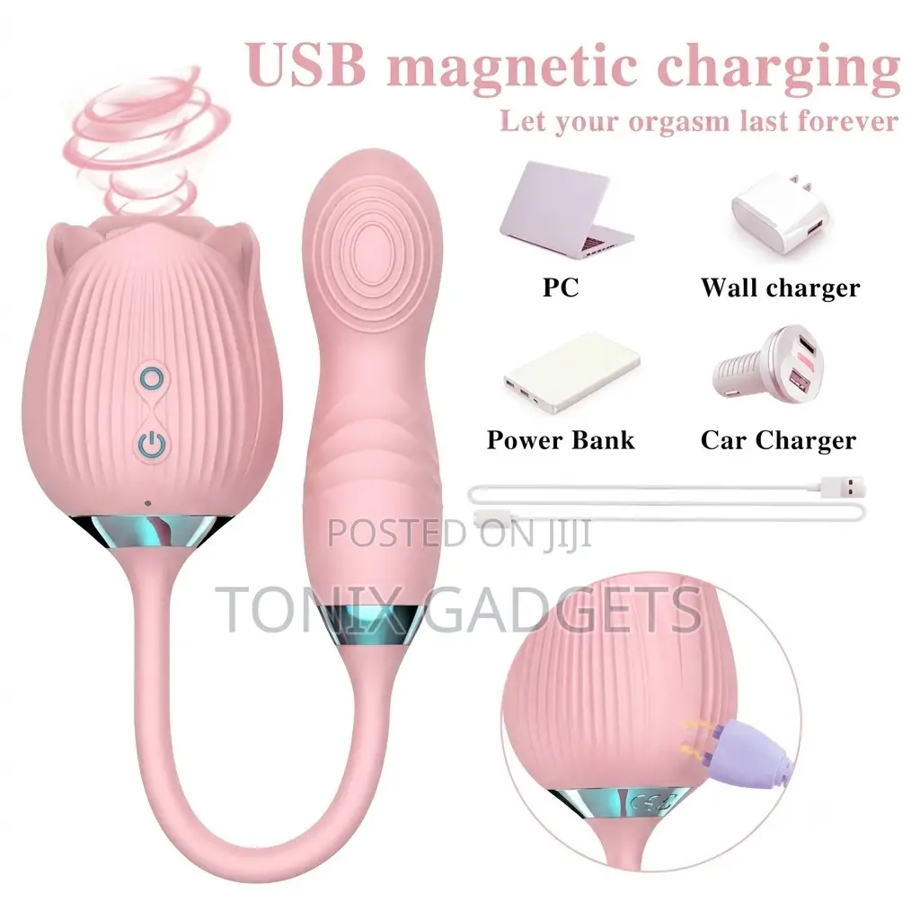 The Ultimate 2-in-1 Pleasure Companion Rose With Dildo Toy