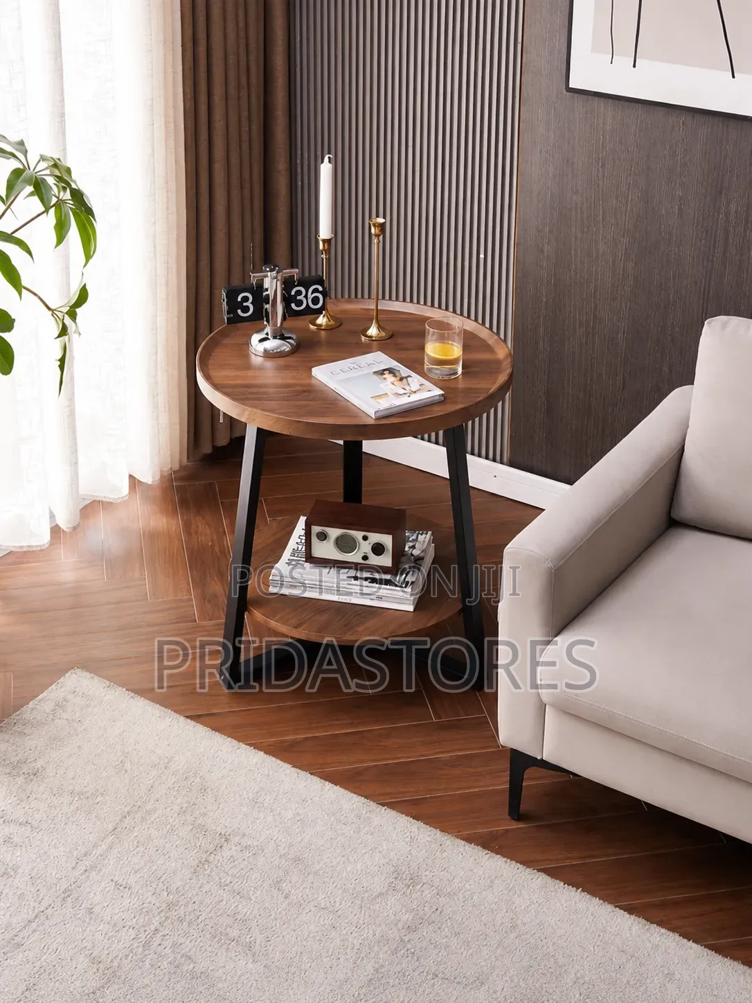 Double-Layered Round Coffee Table