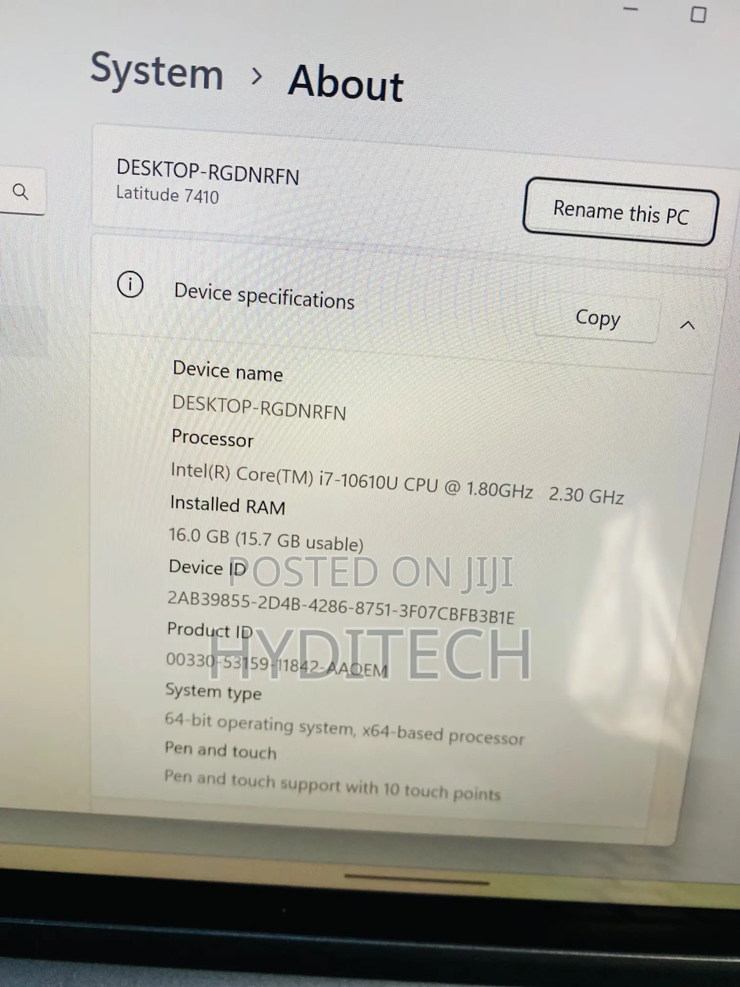 Laptop Dell Latitude 7410 16GB Intel Core i7 SSD 512GB