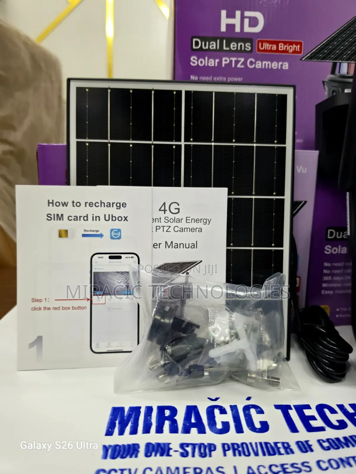 Ubox Dual Lens 4g Solar Camera Ultra Bright