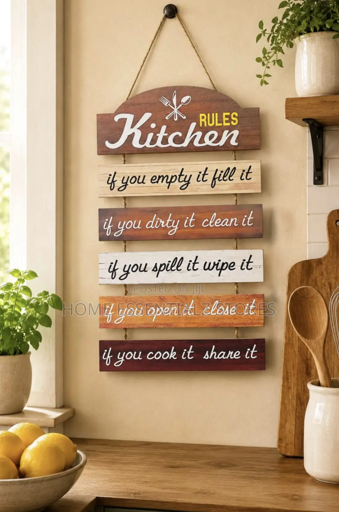 Gift Item Wooden Hanging Wall Plaque - Art Home Wall Decor Plaques