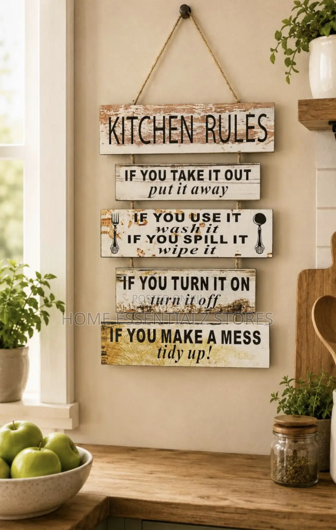 Gift Item Wooden Hanging Wall Plaque - Art Home Wall Decor Plaques