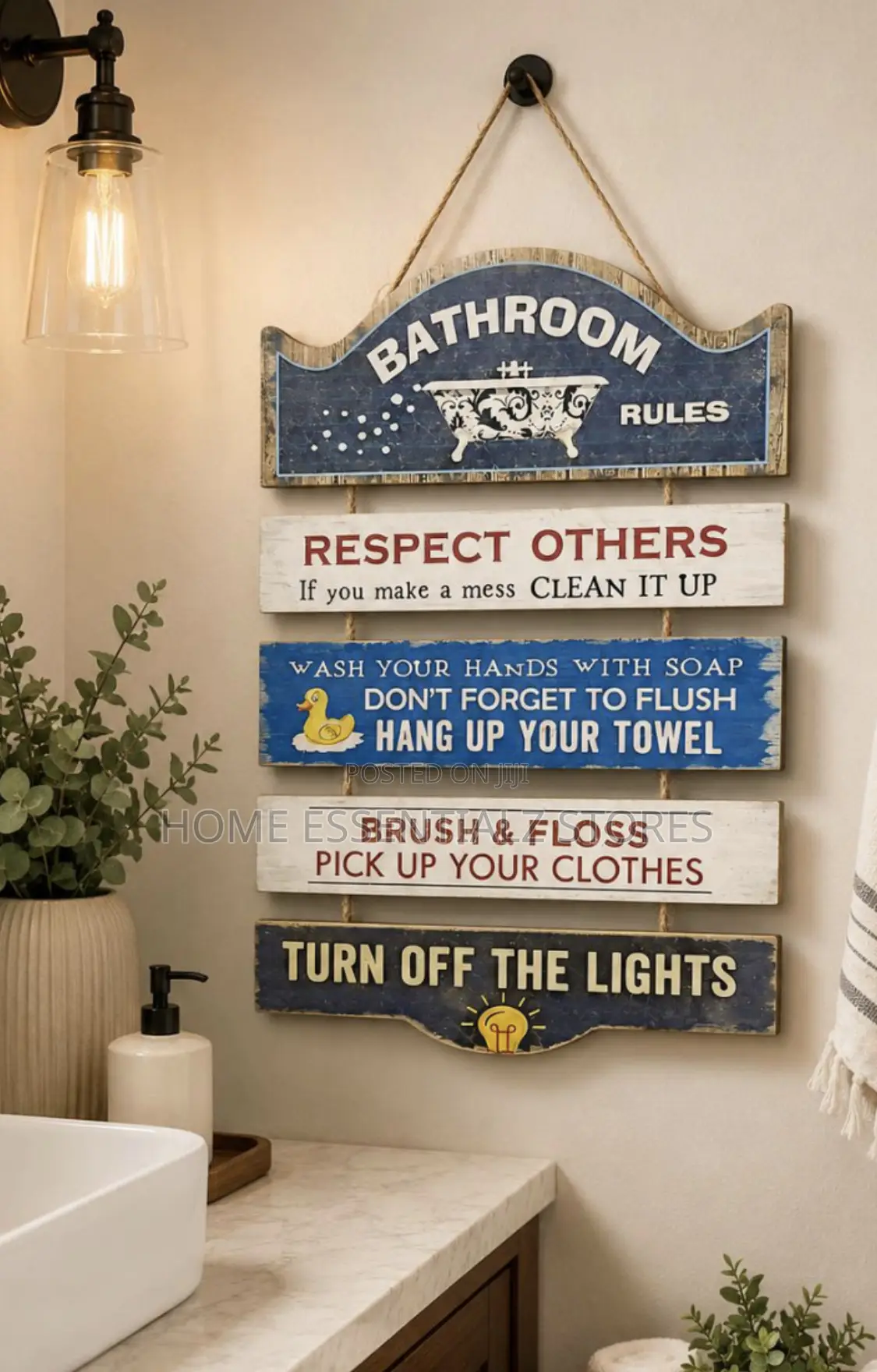 Gift Item Wooden Hanging Wall Plaque - Art Home Wall Decor Plaques