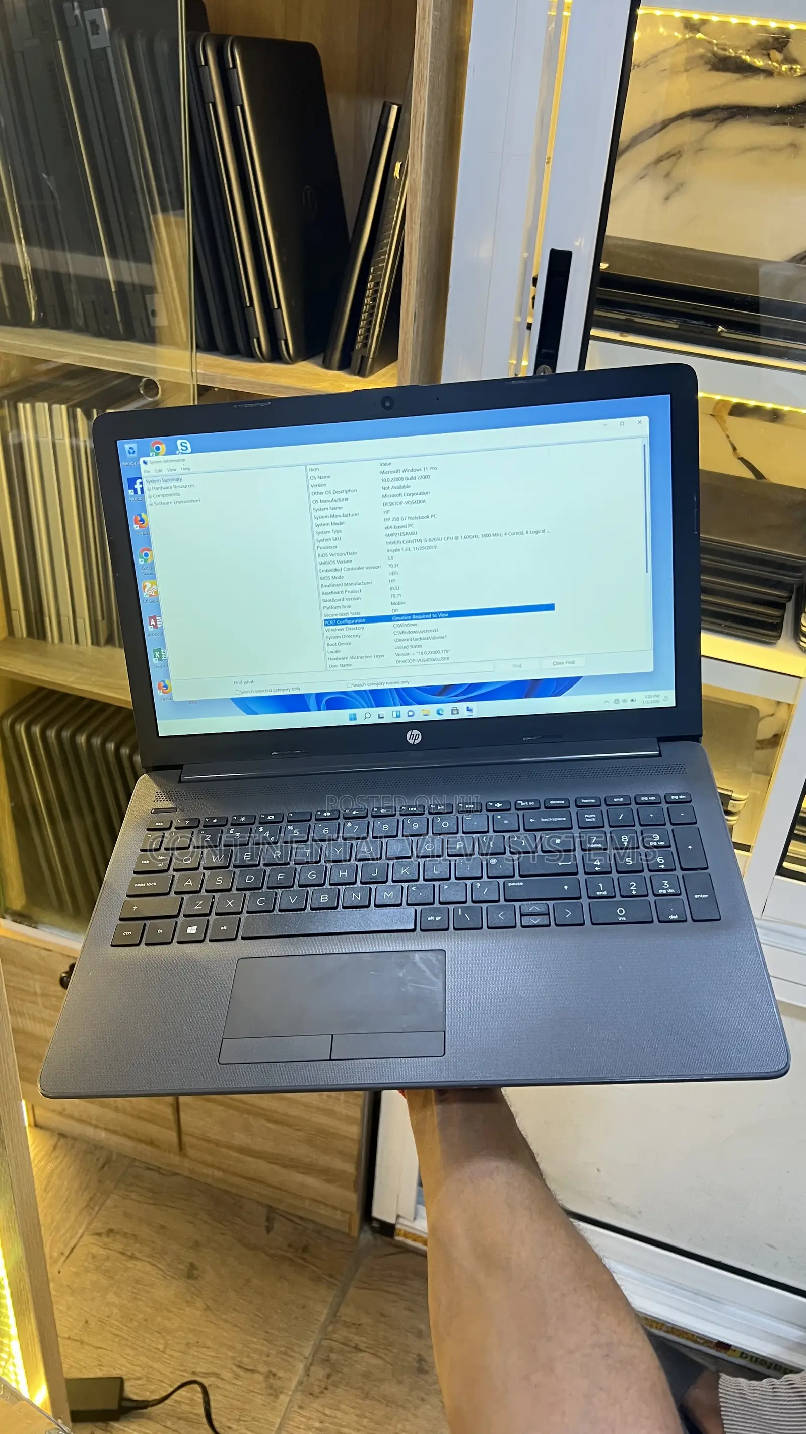Laptop HP 250 G7 4GB Intel Core i5 SSD 128GB