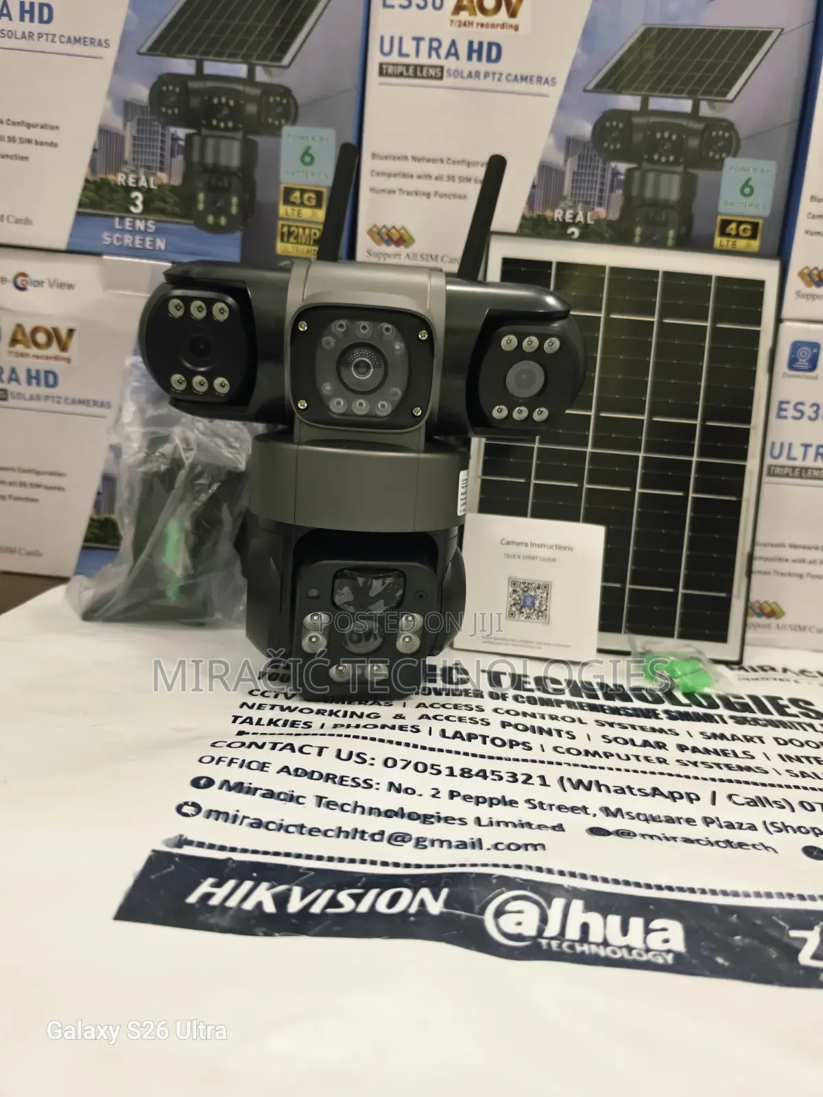 Eseecloud 3 Lens 4g Solar Camera Aov