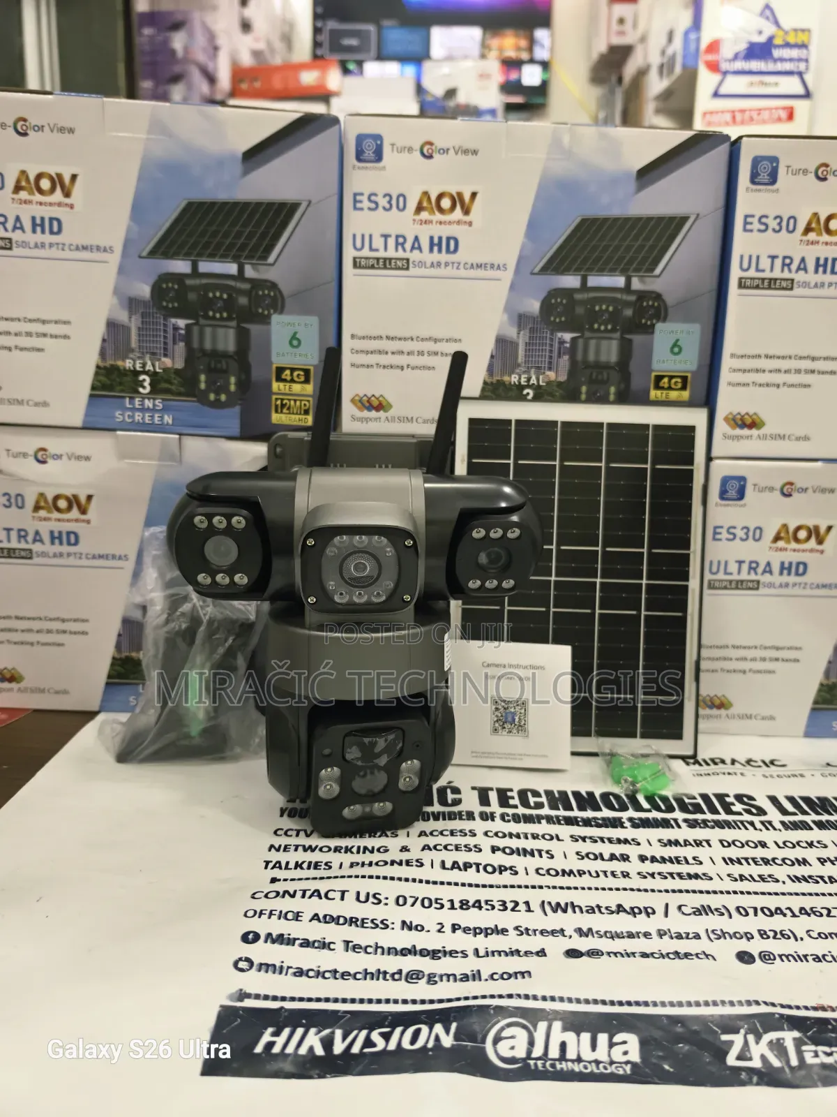 Eseecloud 3 Lens 4g Solar Camera Aov