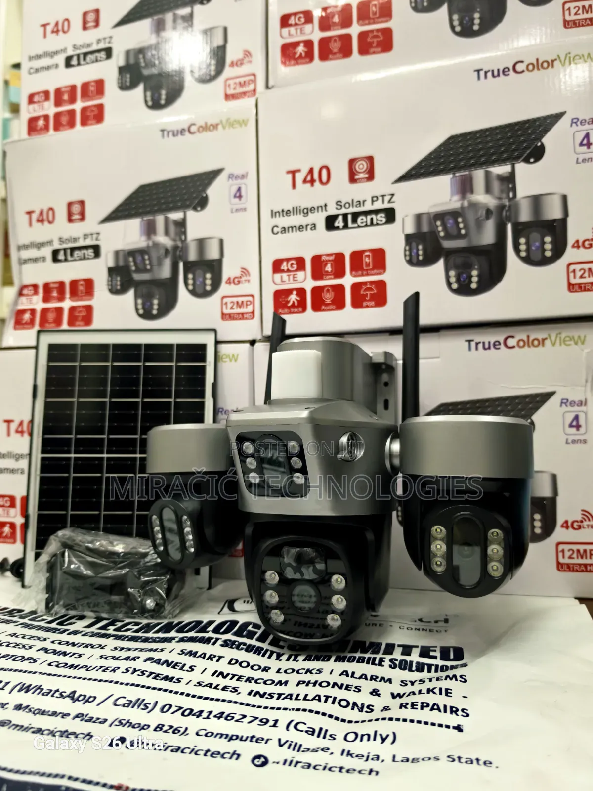 V380pro 4 Lens Solar Camera 4g CCTV