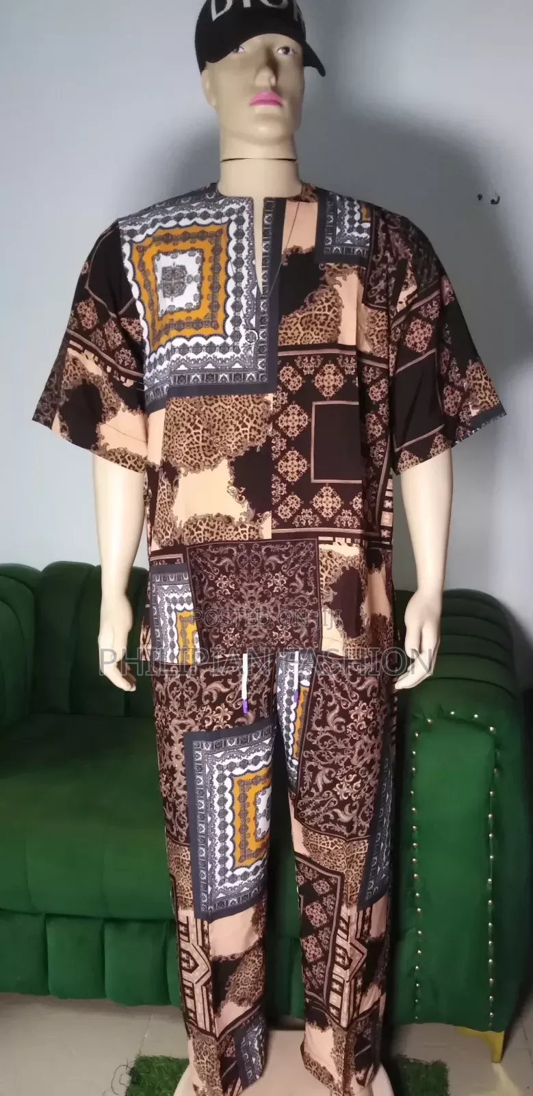 Top With Front Slit and Palazzo Trouser