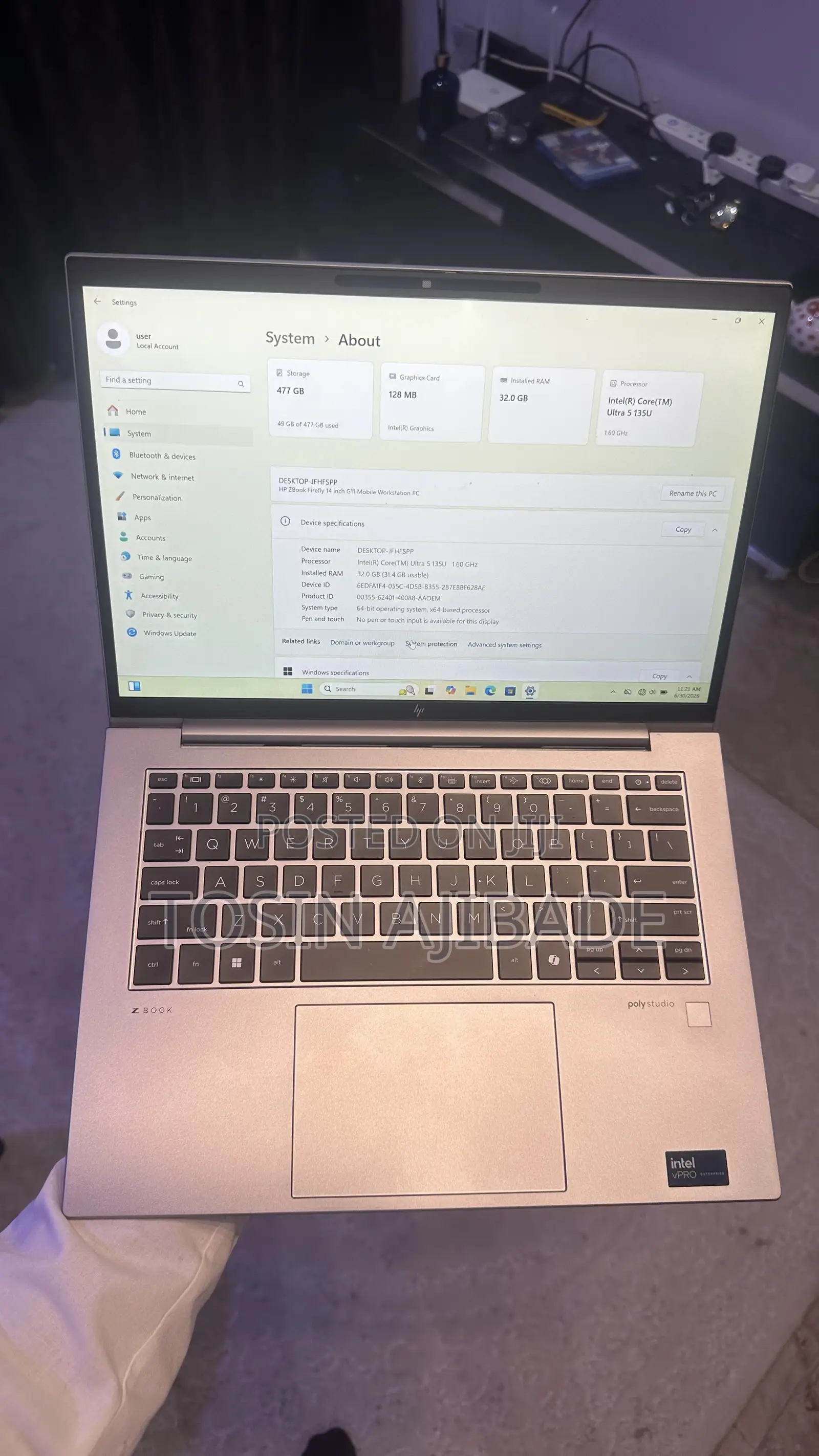 Laptop HP ZBook Firefly 14 G11 32GB Intel Core Ultra 5 SSD 512GB