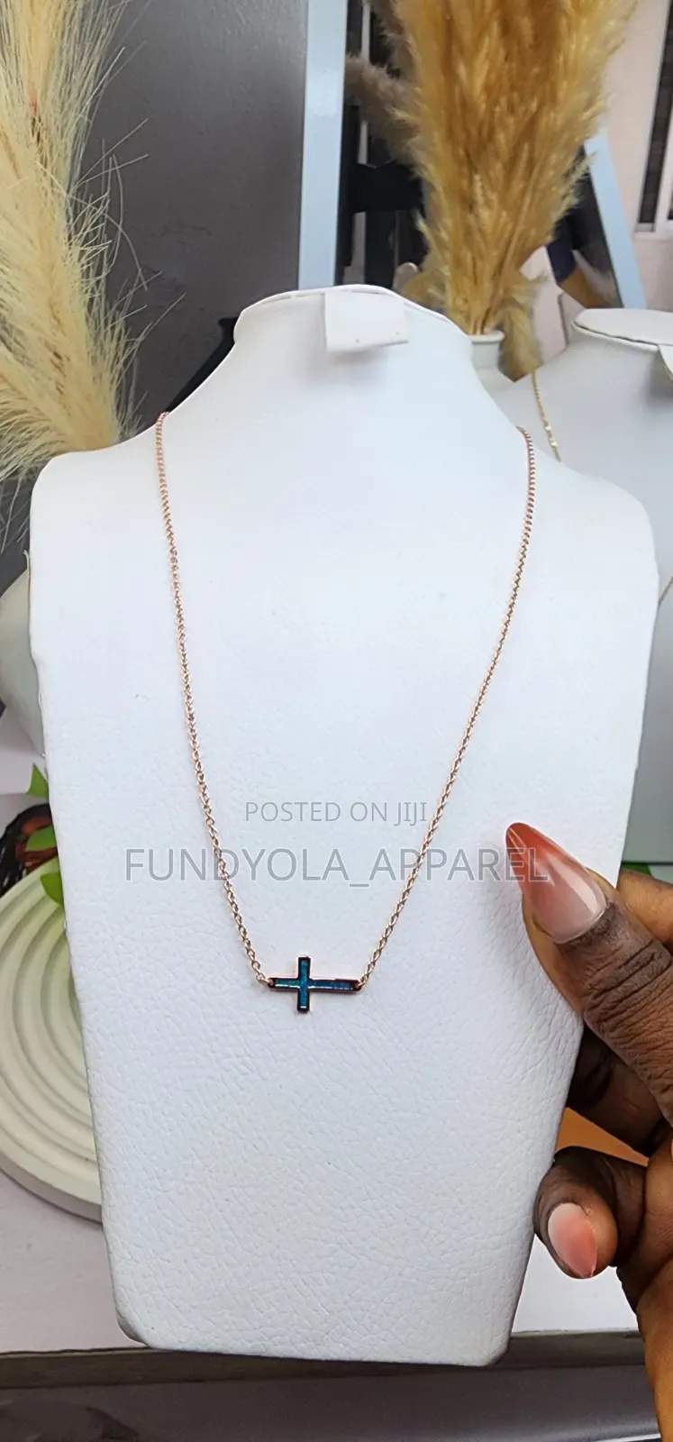 Horizon Blue Cross Necklace