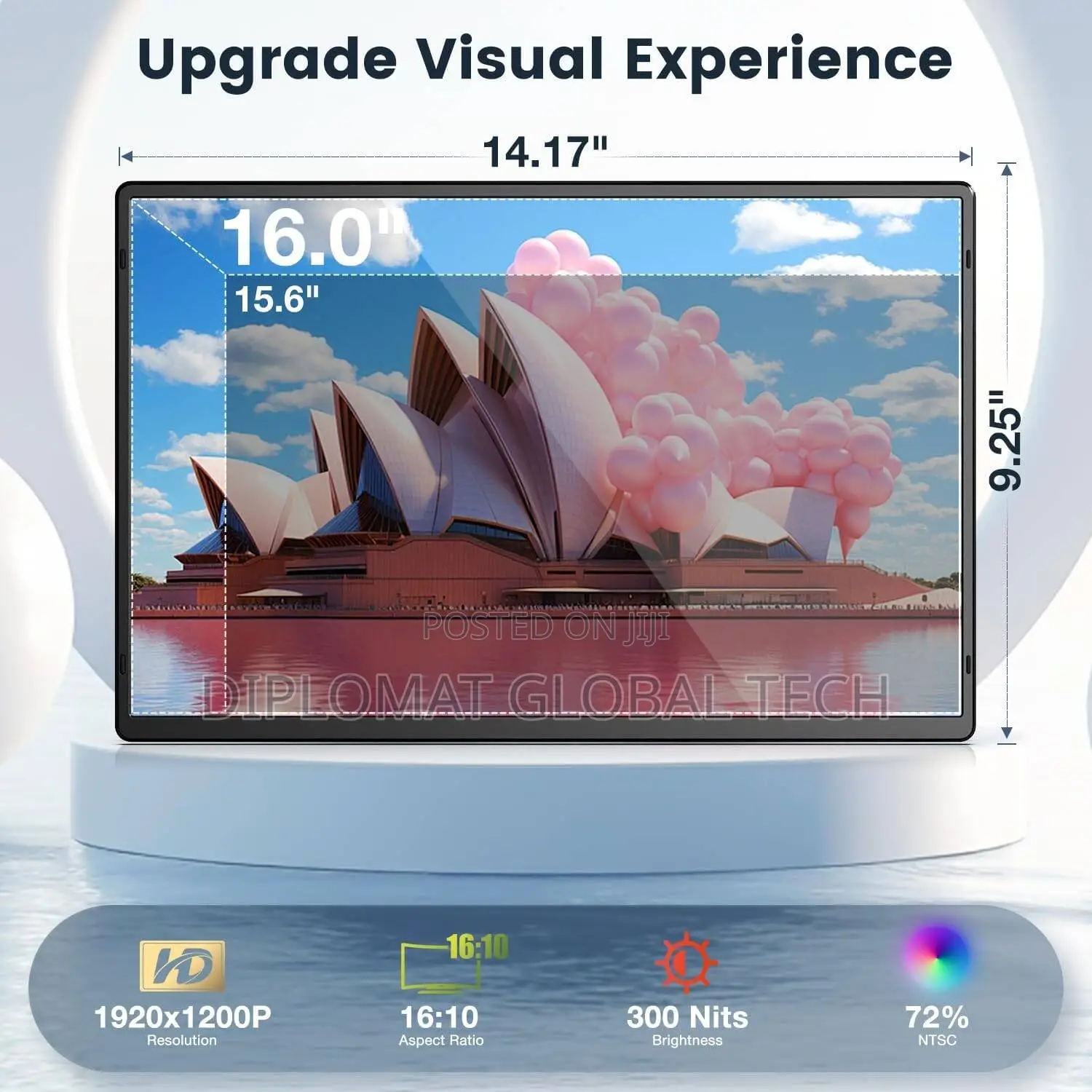 V2com N3pro 16" 2. QHD Portable Monitor, Dual Usb-C