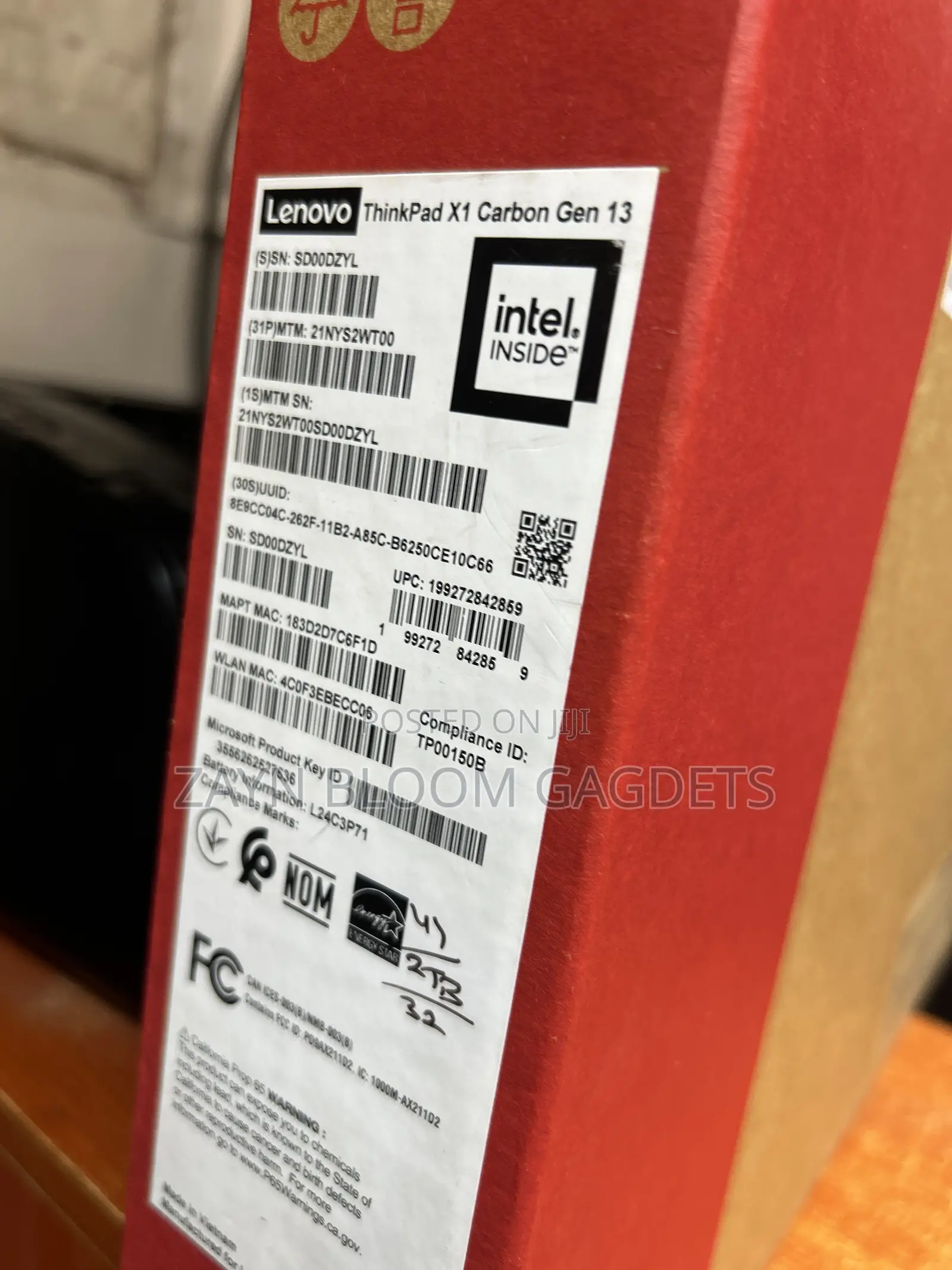 New Laptop Lenovo ThinkPad X1 Carbon 32GB Intel Core Ultra 7 SSD 2T
