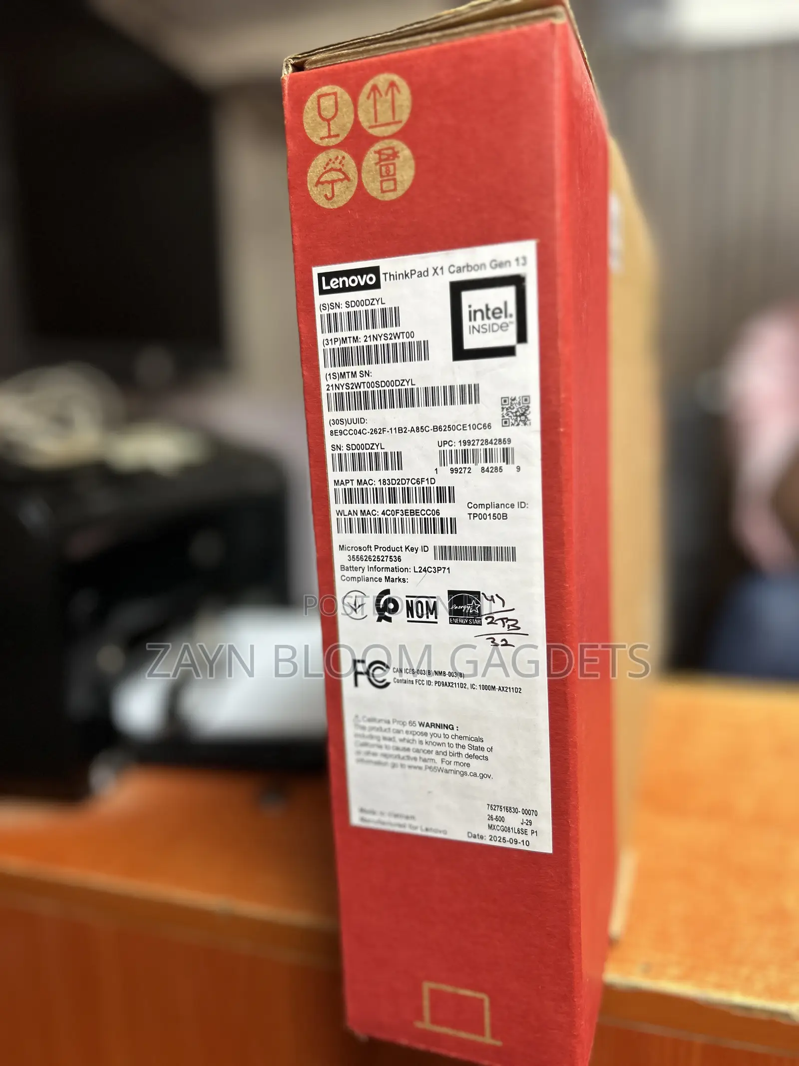 New Laptop Lenovo ThinkPad X1 Carbon 32GB Intel Core Ultra 7 SSD 2T