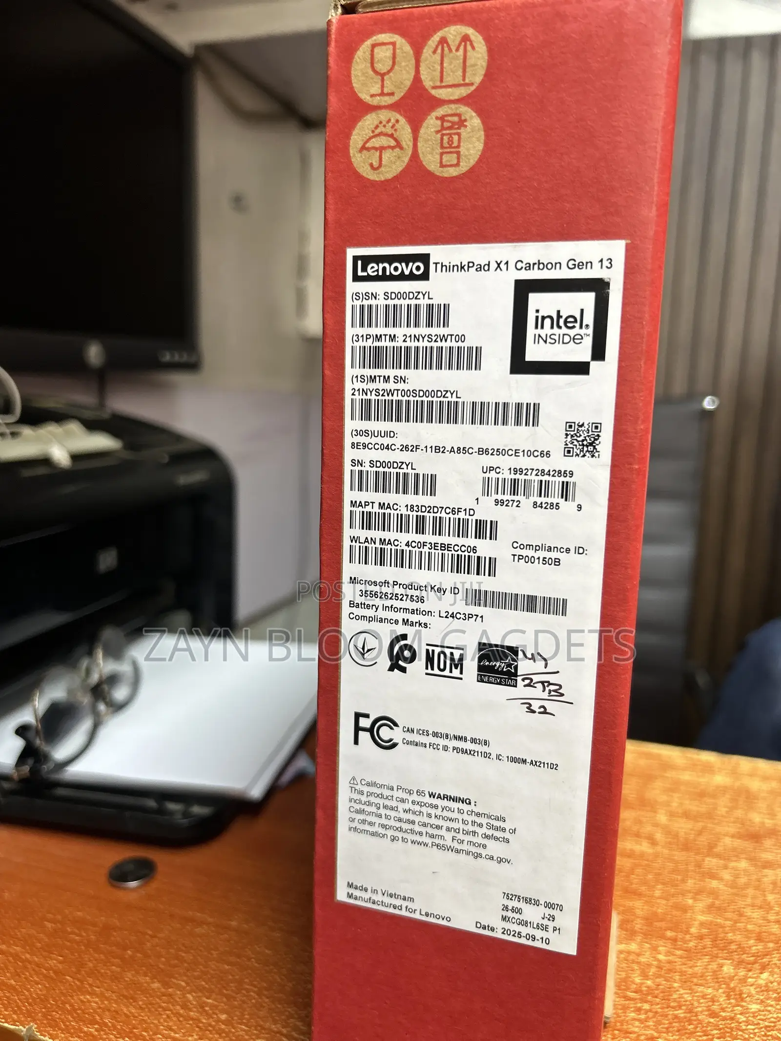 New Laptop Lenovo ThinkPad X1 Carbon 32GB Intel Core Ultra 7 SSD 2T