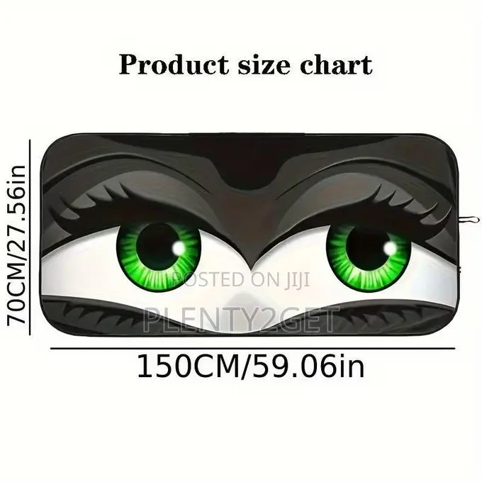 Car Sunshade Windshield Blackout Green Eyes Summer Sunshade Sun Protec