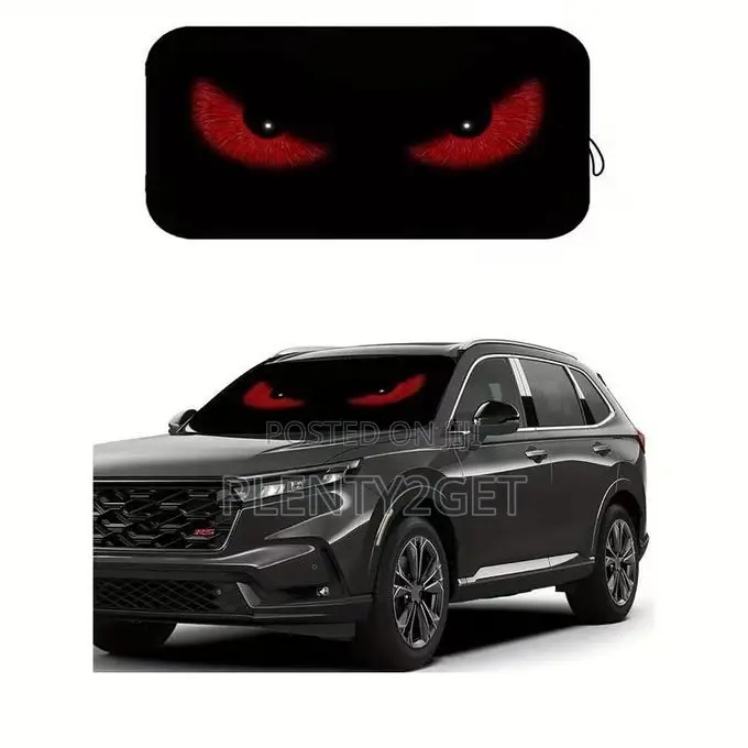 1pc Red Sunshade Uv Car Sun Visor - Car Sunshade, Foldable Windshield