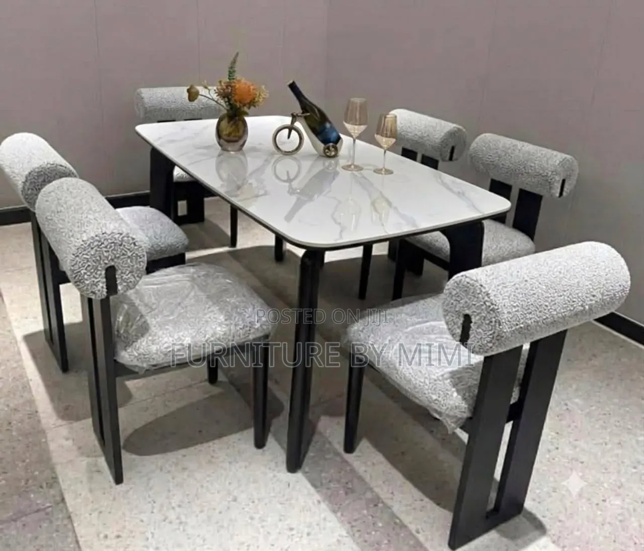  Luxury Modern 6-Seater Marble Dining Set – Brand New!