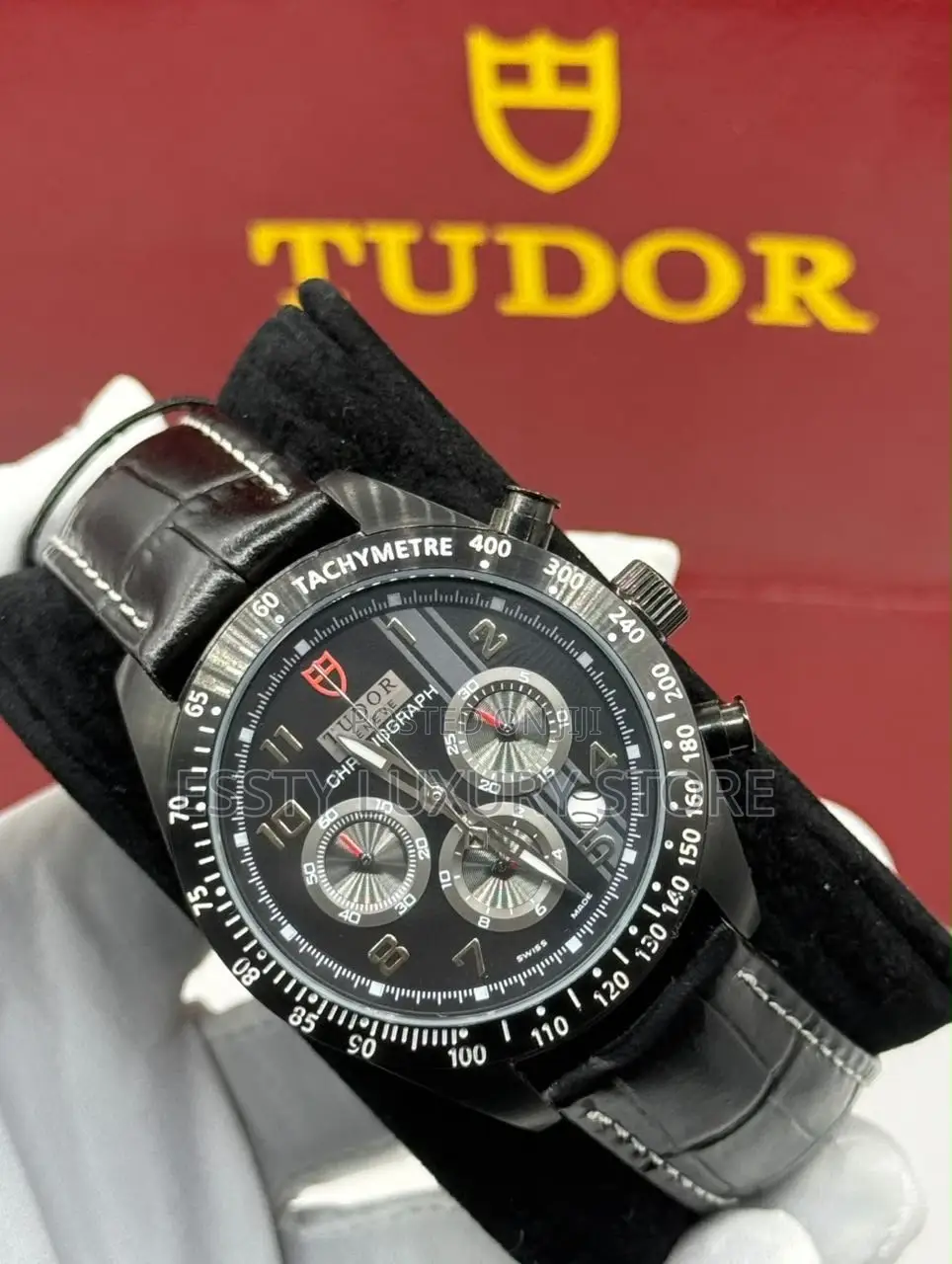 Tudor Quality Luxury Men Genuine Leather Wristwatch