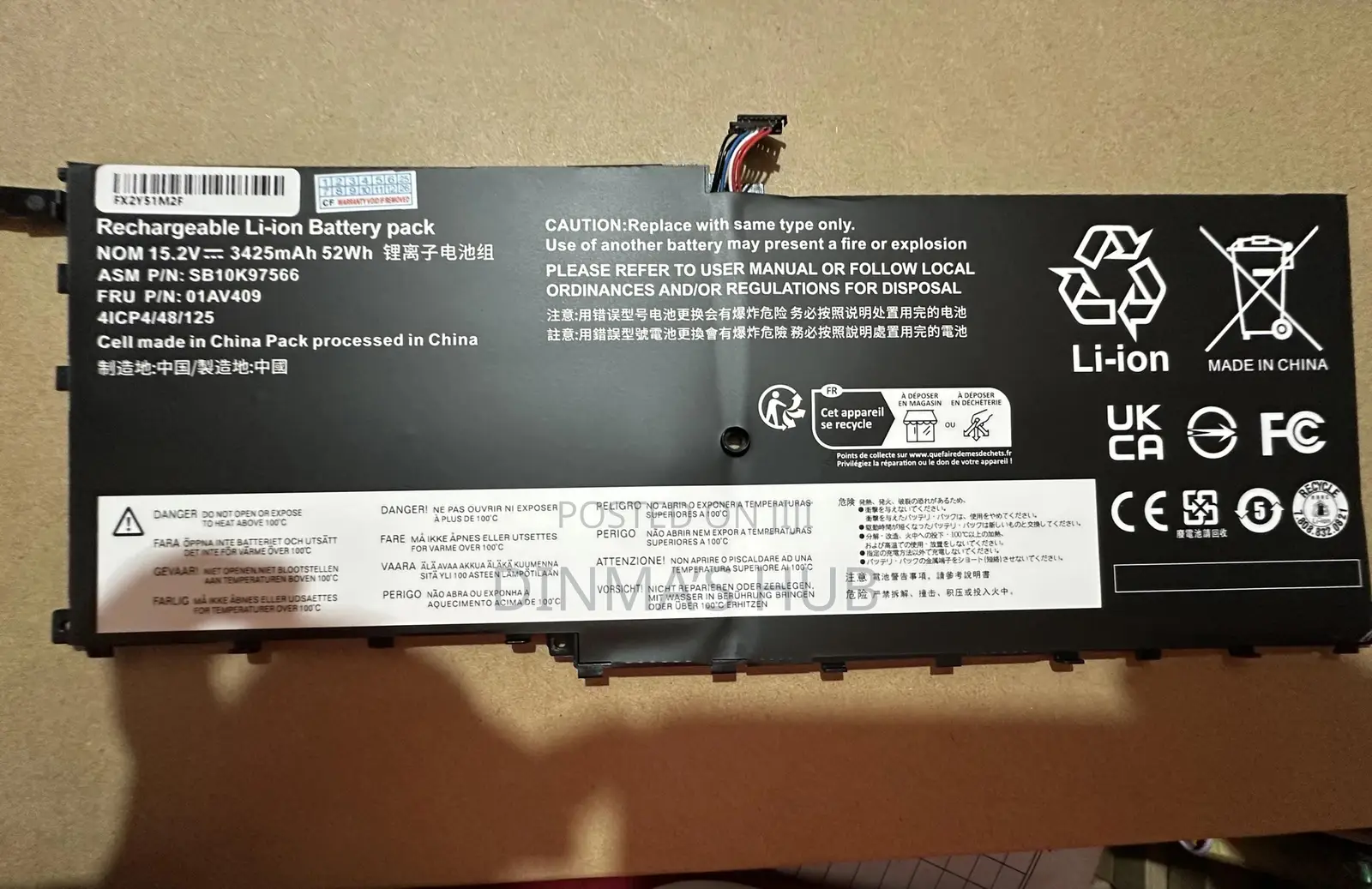 00hw028 ,00hw029 ,01av457 Lenovo Thinkpad X1 Yoga Laptop Battery