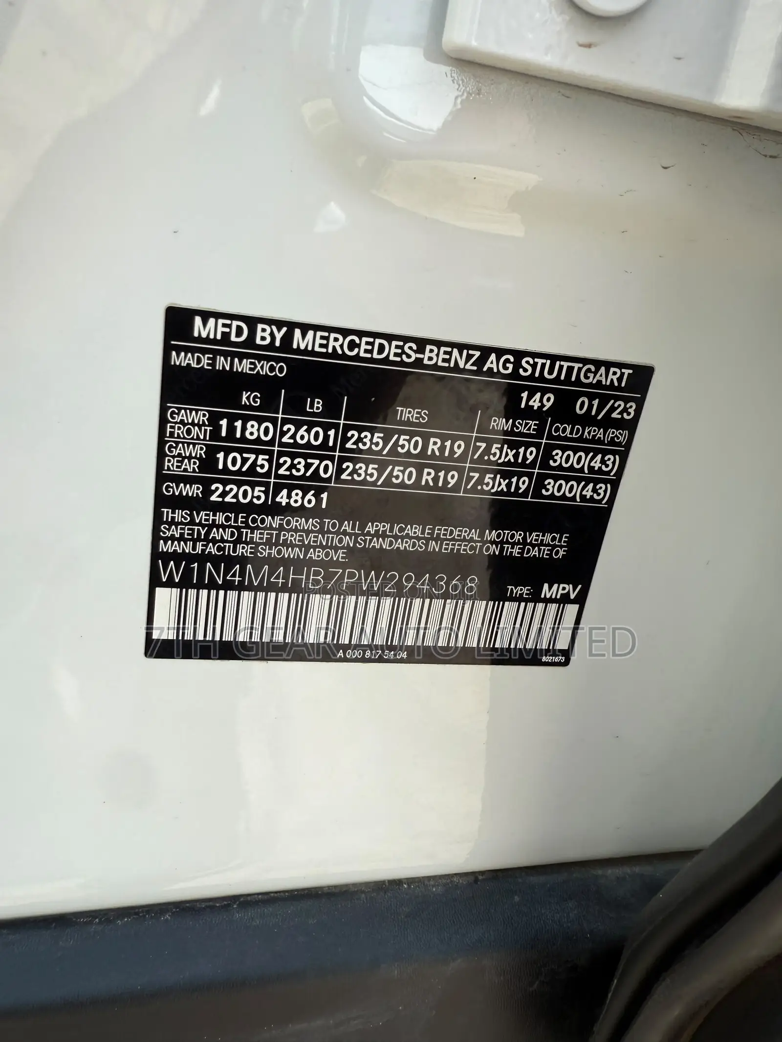 Mercedes-Benz GLB-Class GLB 250 4MATIC 2023 White