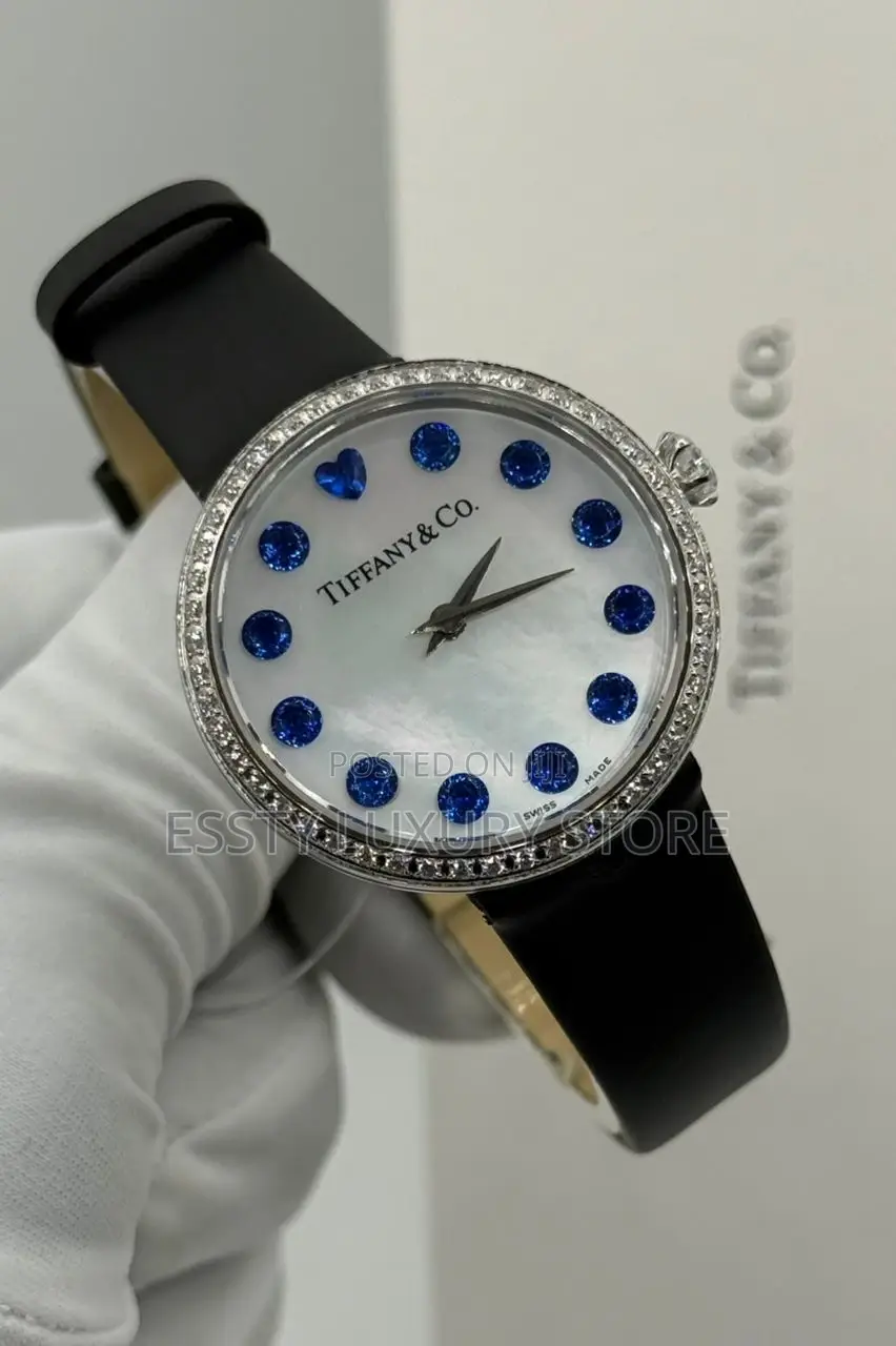 Tiffany Co Quality Luxury Female Genuine Leather Wristwatch