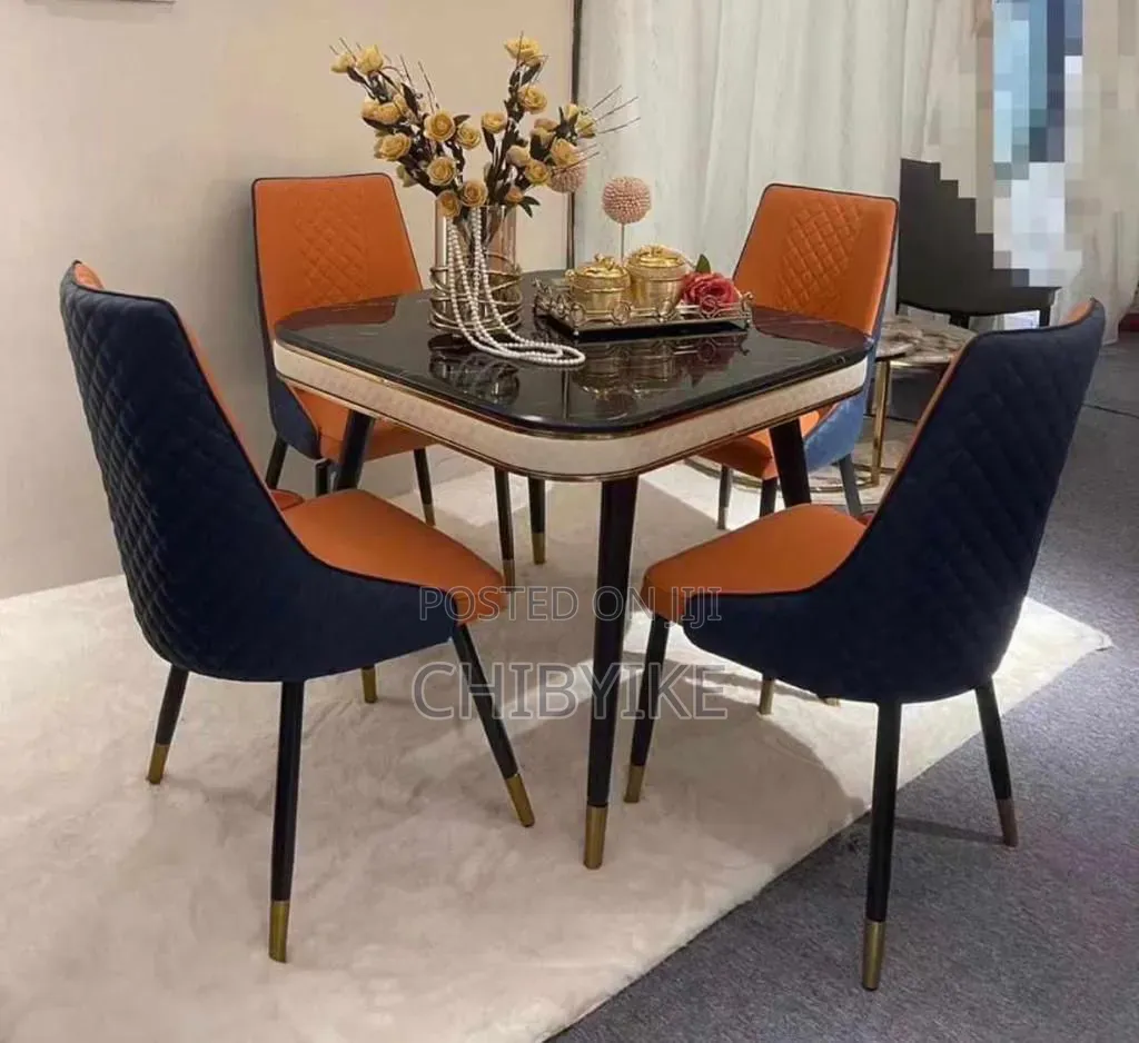 Luxury Marble Dining Set 4 Seater Chair's Available as Seen