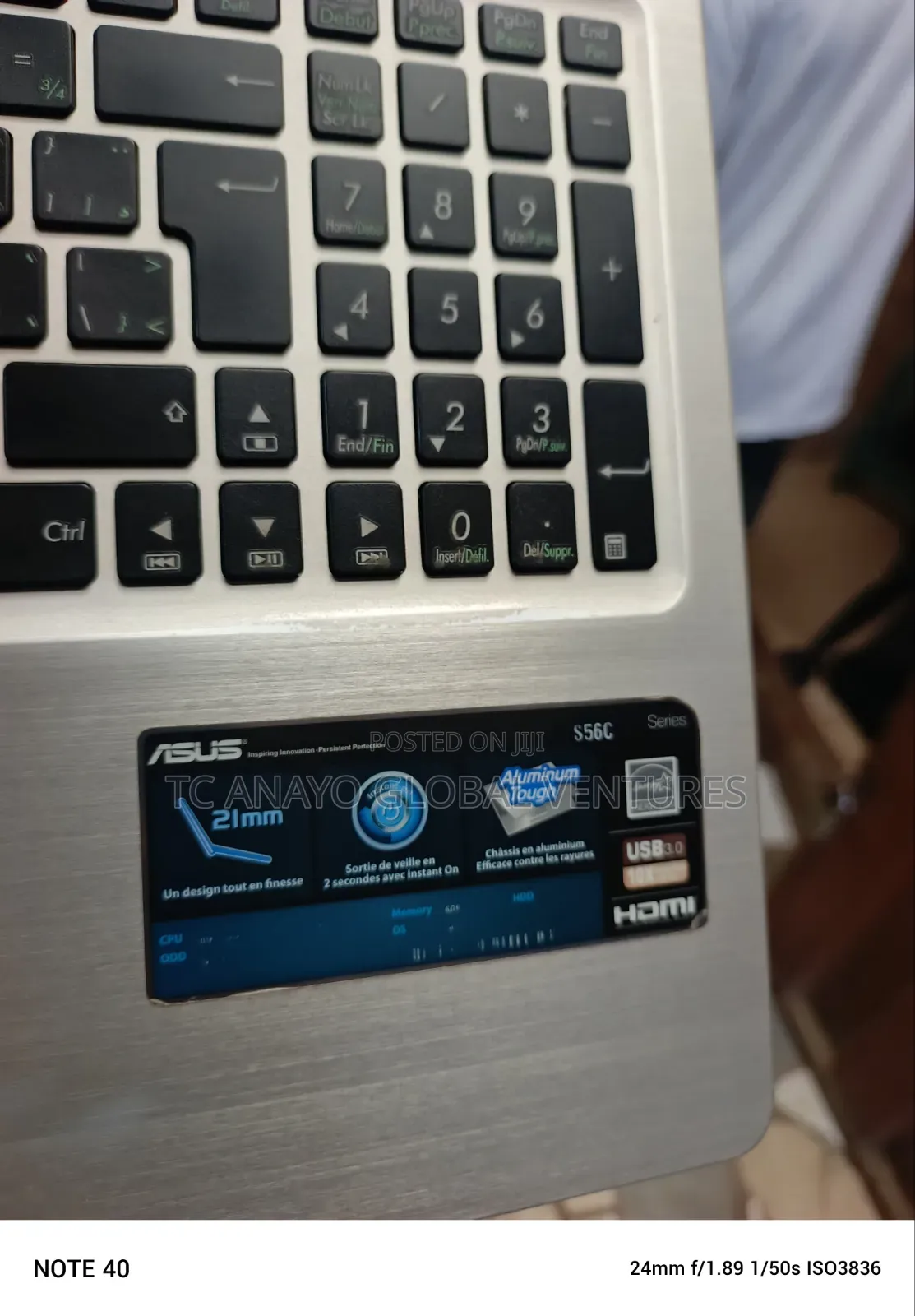 Laptop Asus S56CM 8GB Intel Core i7 HDD 500GB