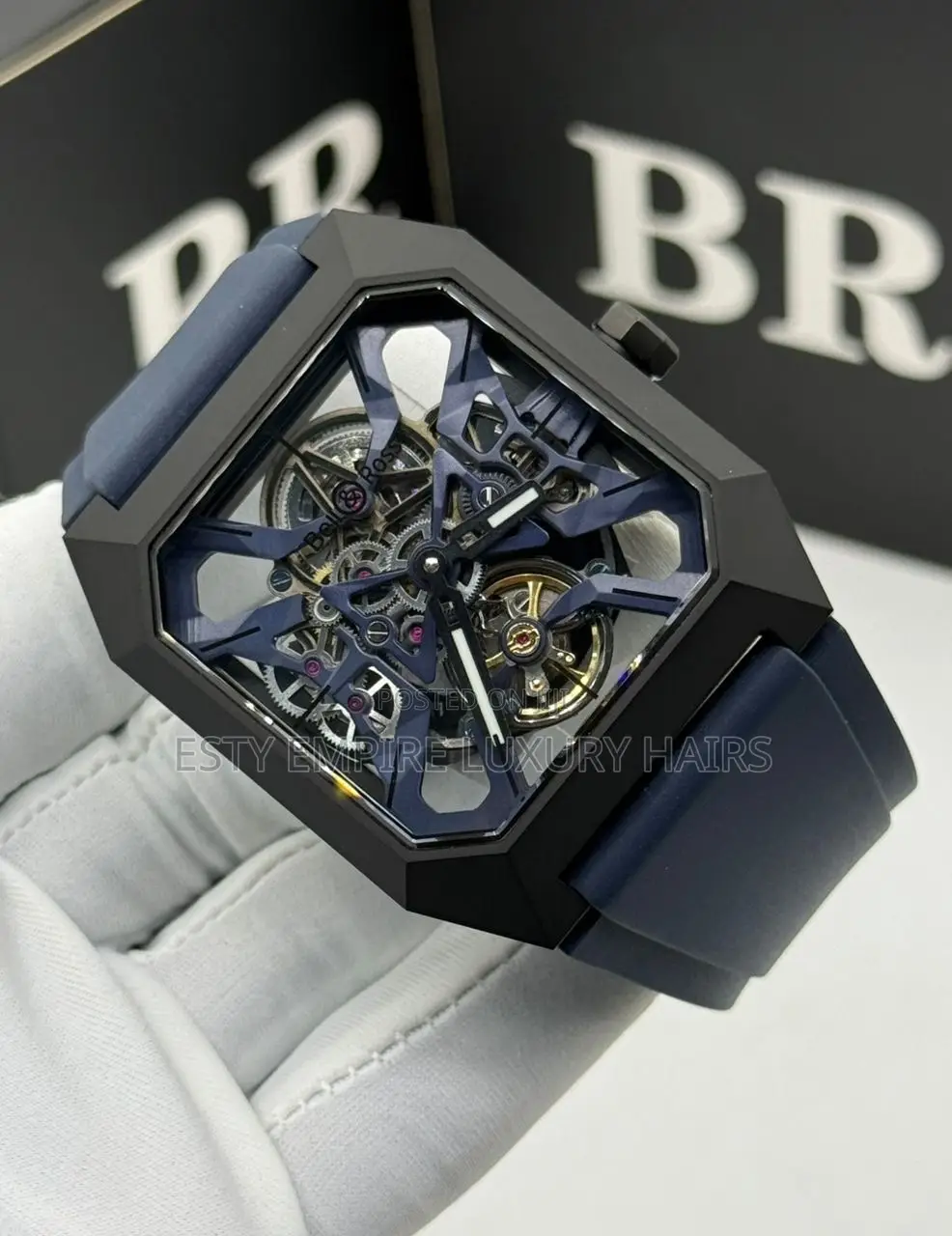 Bell Ross Quality Luxury Men Rubber Wristwatch