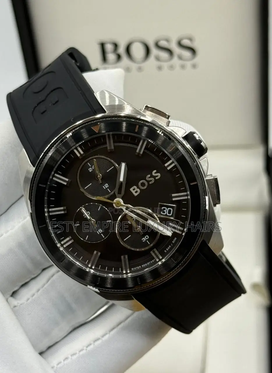 Boss Quality Luxury Men Rubber Wristwatch