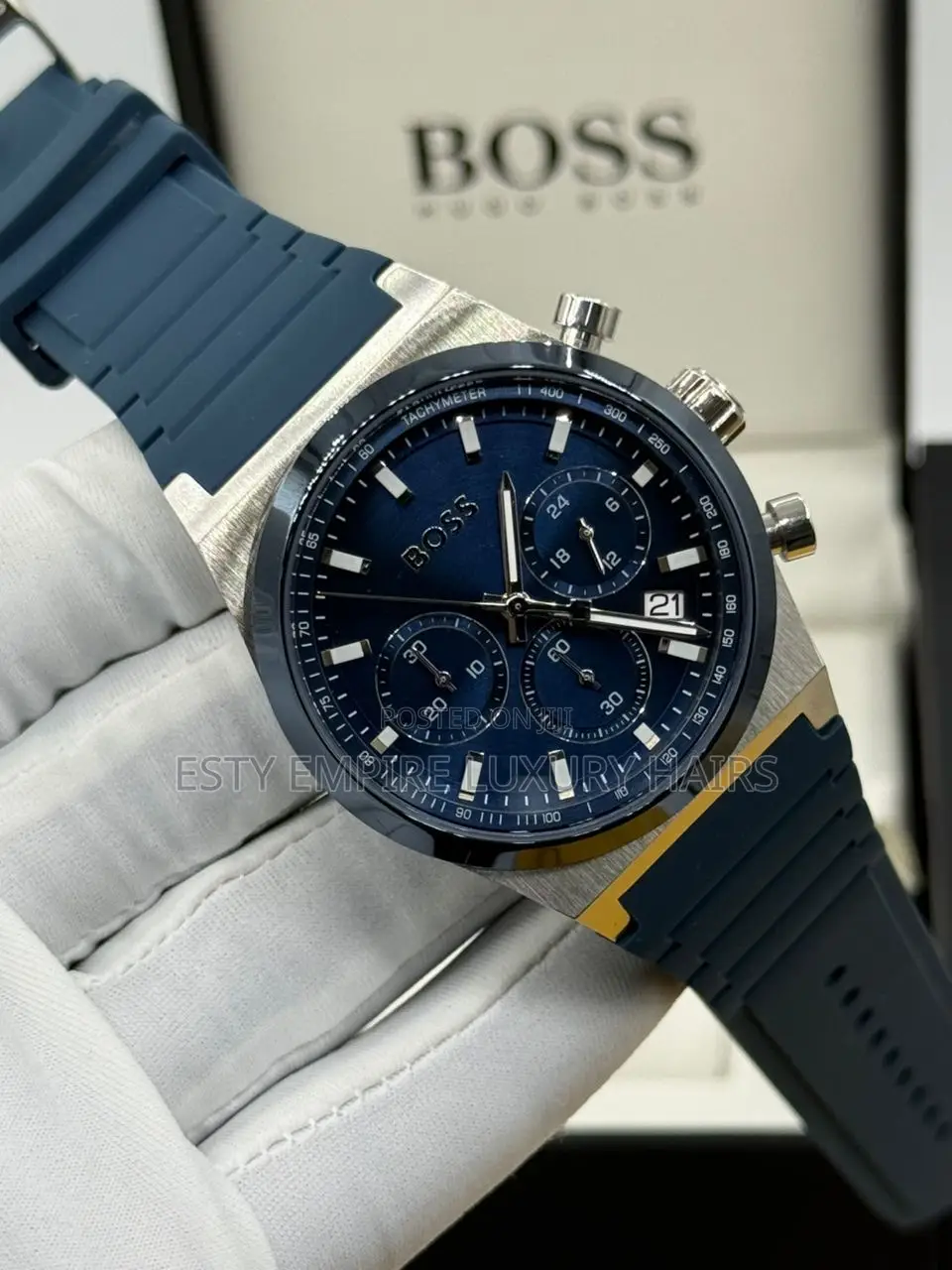 Boss Quality Luxury Men Rubber Wristwatch