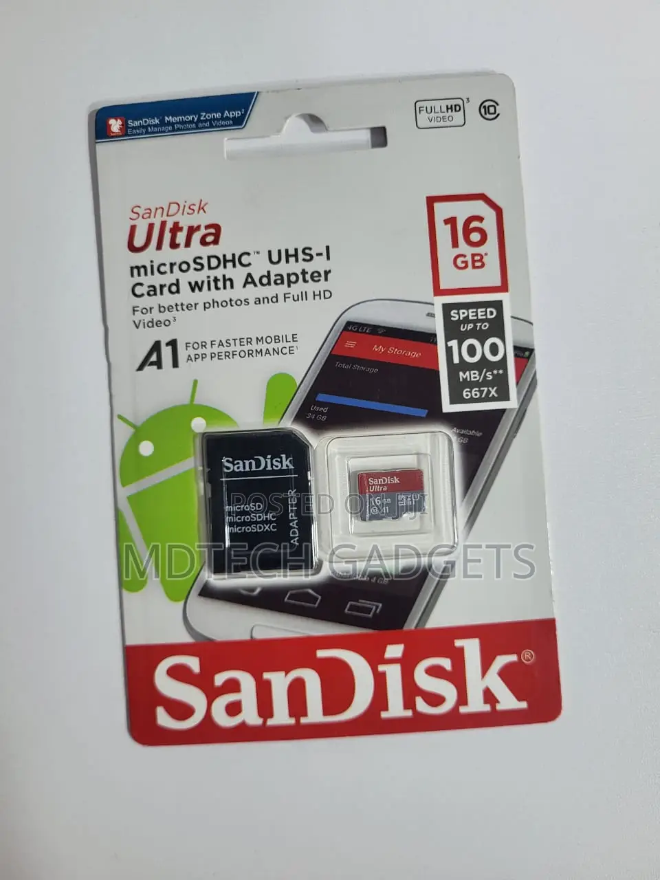 Sandisk Ultra Microsdhc Uhs-I 16gb