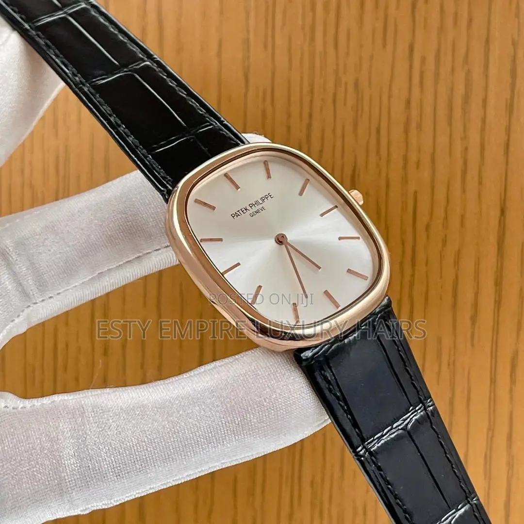 Patek Philippe Quality Luxury Men Genuine Leather Wristwatch