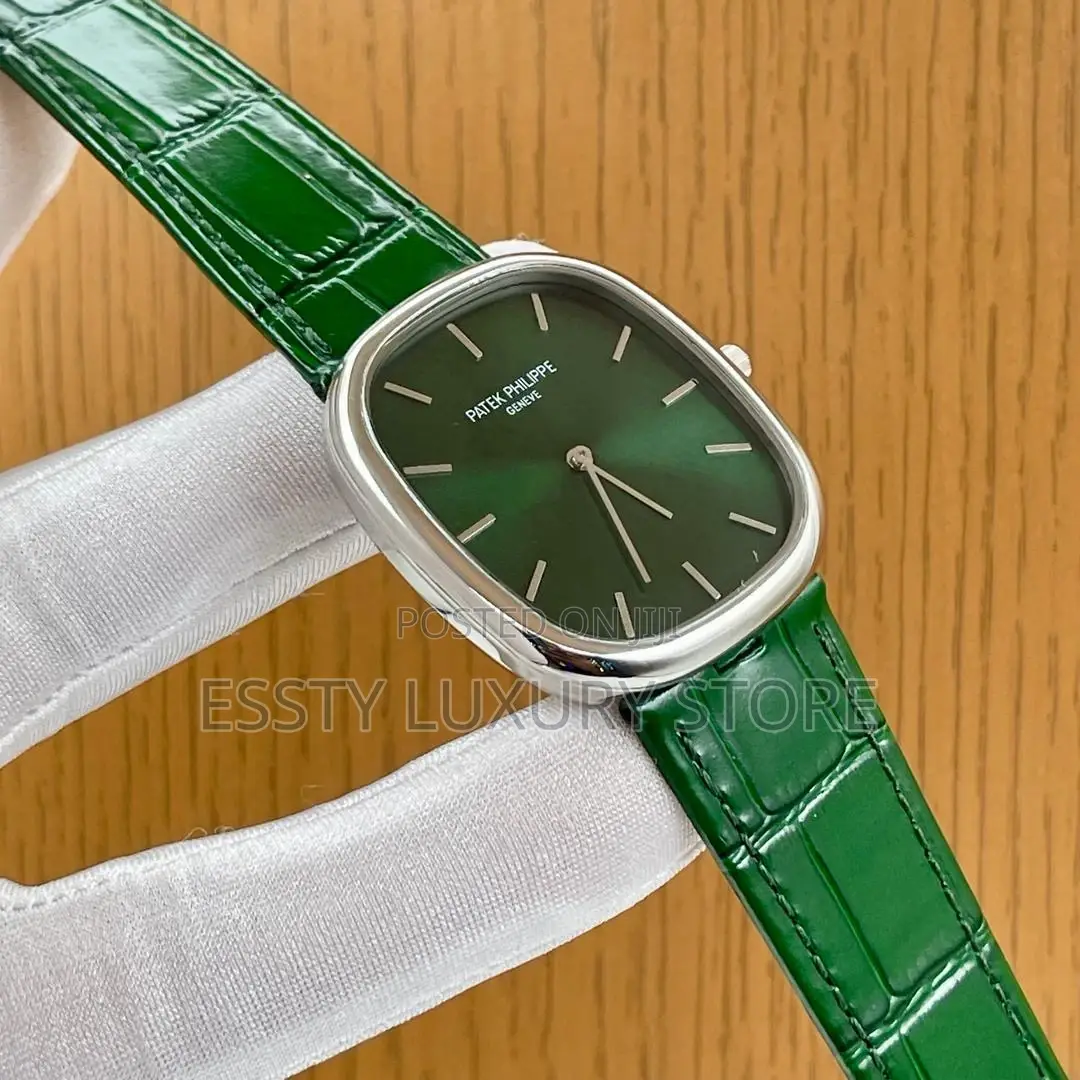 Patek Philippe Quality Luxury Men Genuine Leather Wristwatch