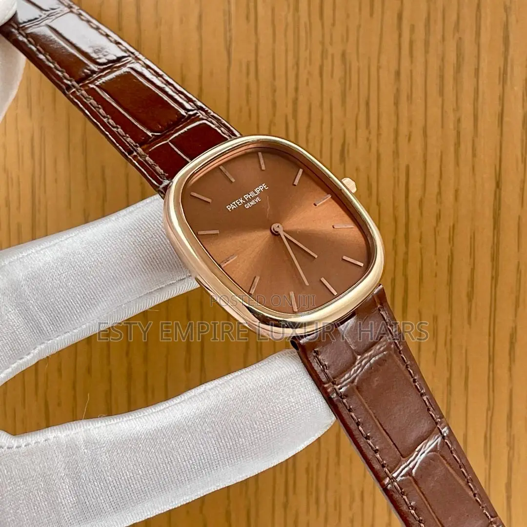 Patek Philippe Quality Luxury Men Genuine Leather Wristwatch